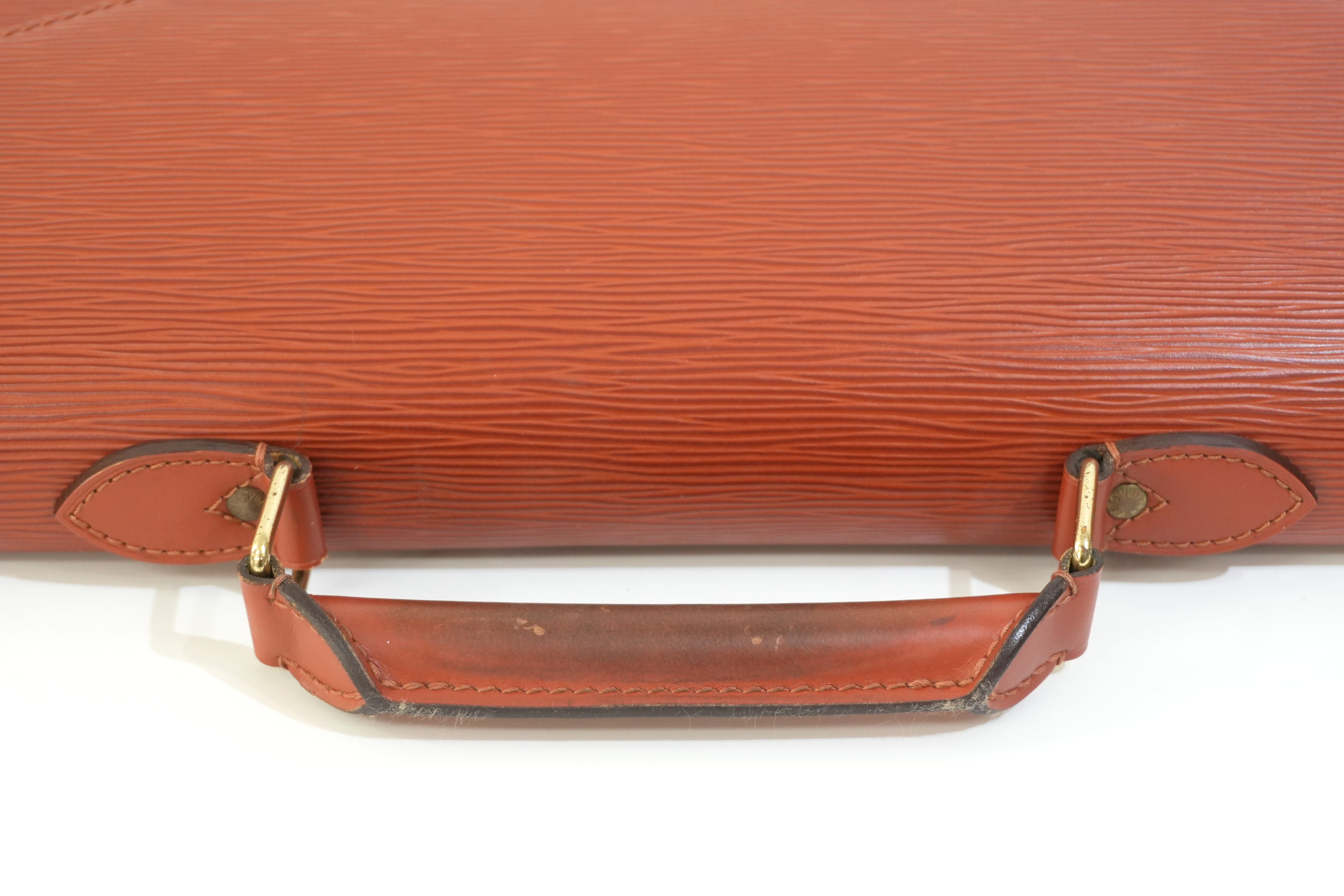 Pre-owned Louis Vuitton Epi Briefcase Handbag Kenya Brown