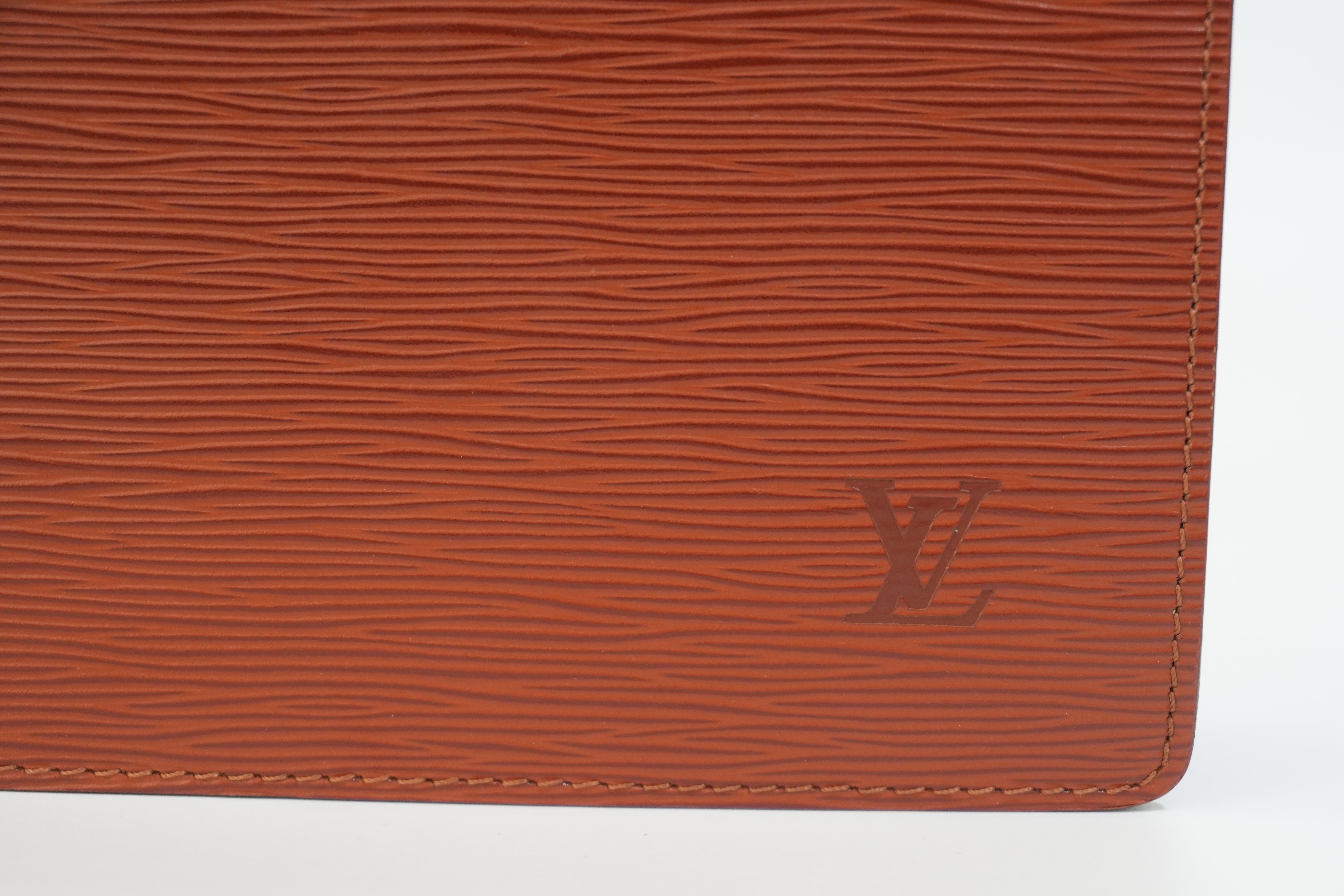 Pre-owned Louis Vuitton Epi Briefcase Handbag Kenya Brown