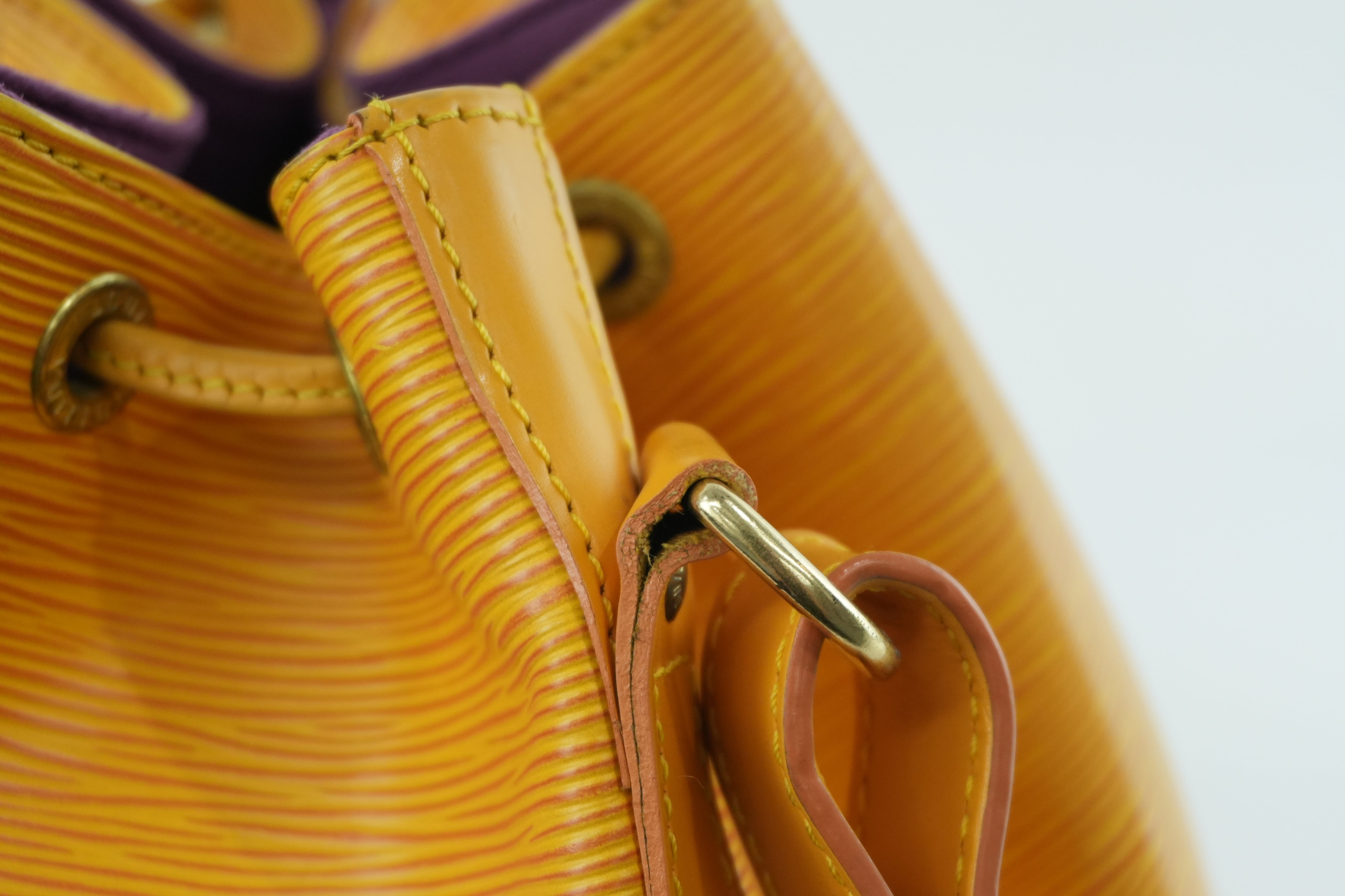 Pre-owned Louis Vuitton Noe PM Shoulder Bag Epi Yellow