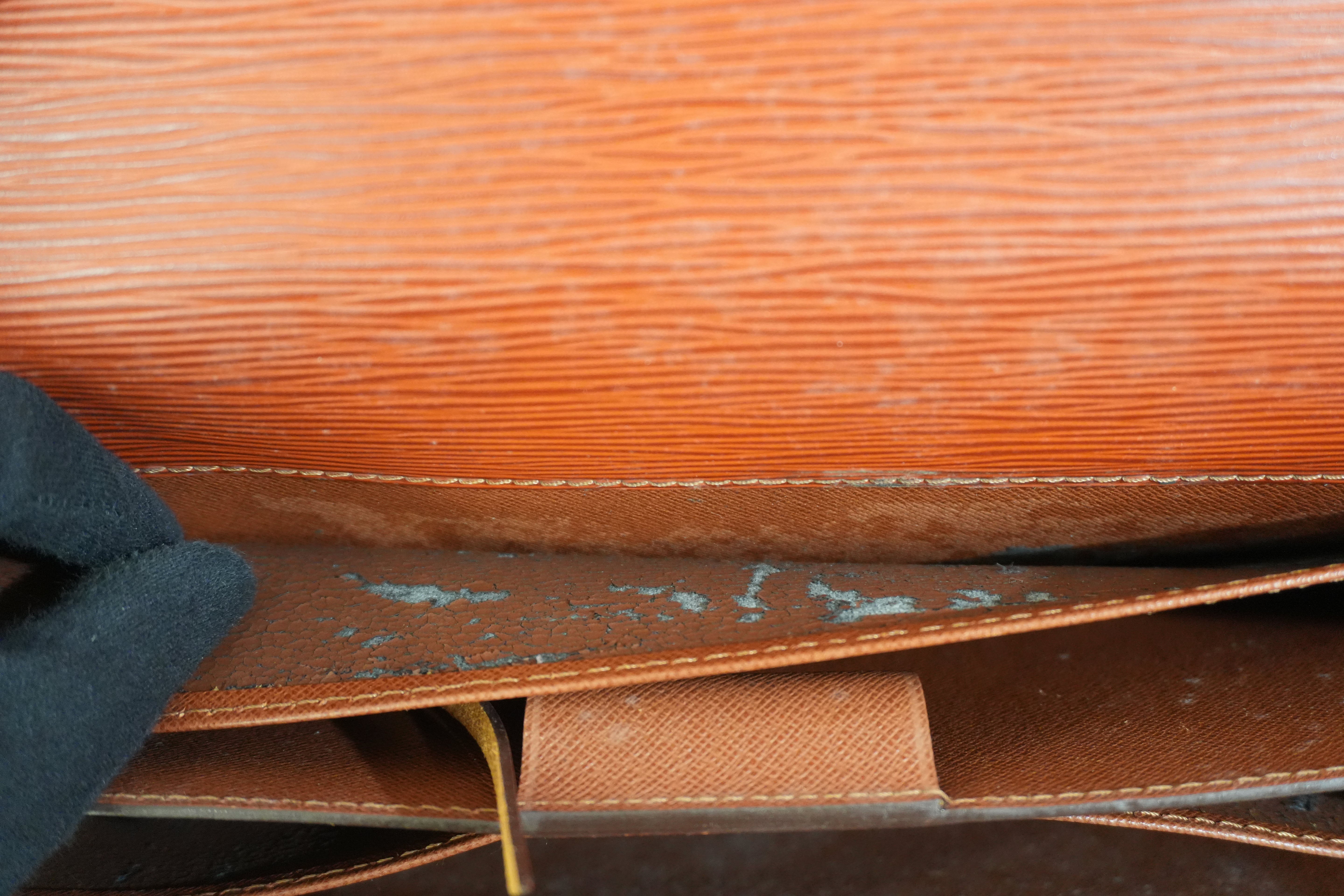 Pre-owned Louis Vuitton Epi Briefcase Handbag Kenya Brown