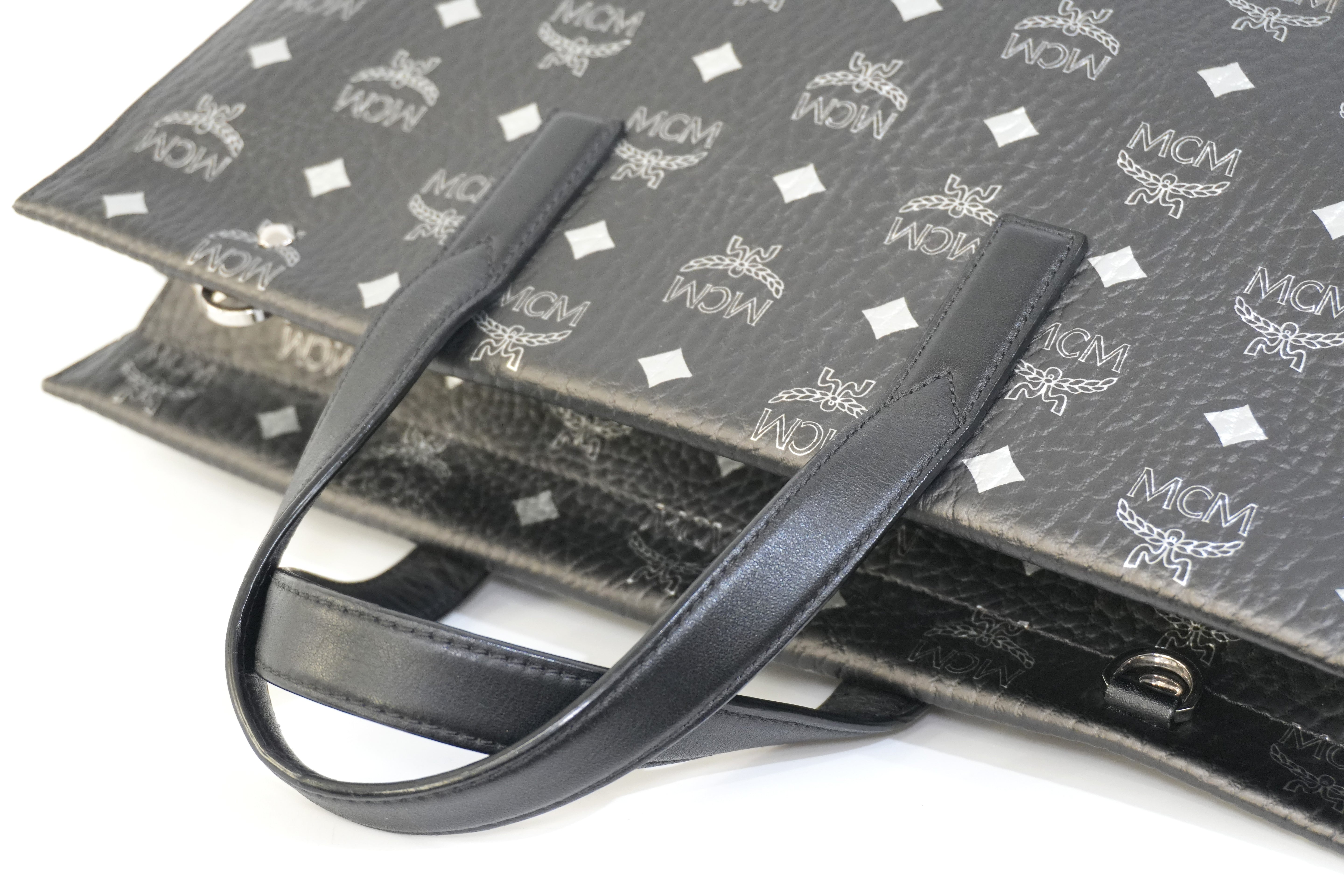 Pre-owned MCM Vertical Tote Bag Black