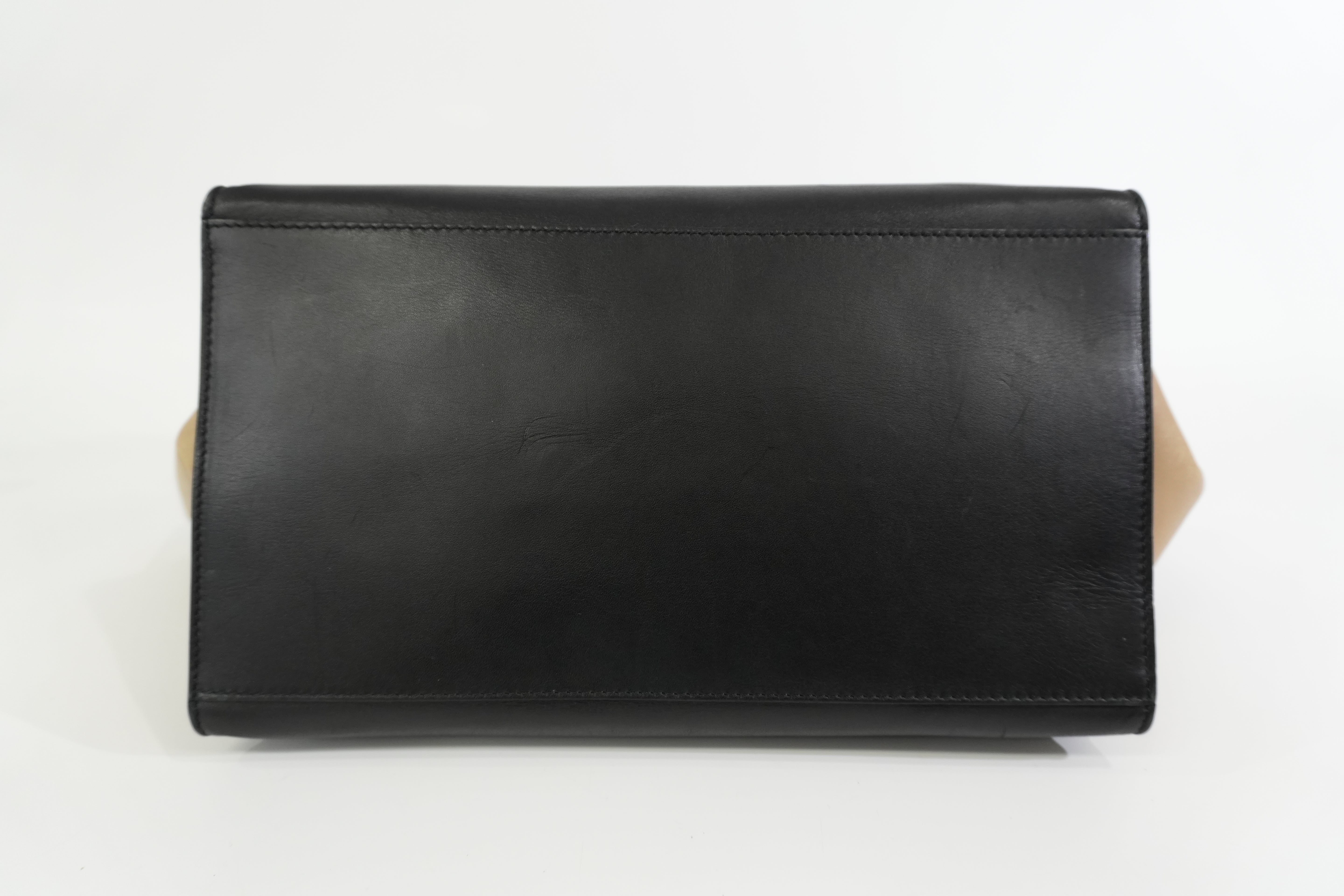 Pre-owned Celine Trapeze Two Way Shoulder Bag Tricolor Blue