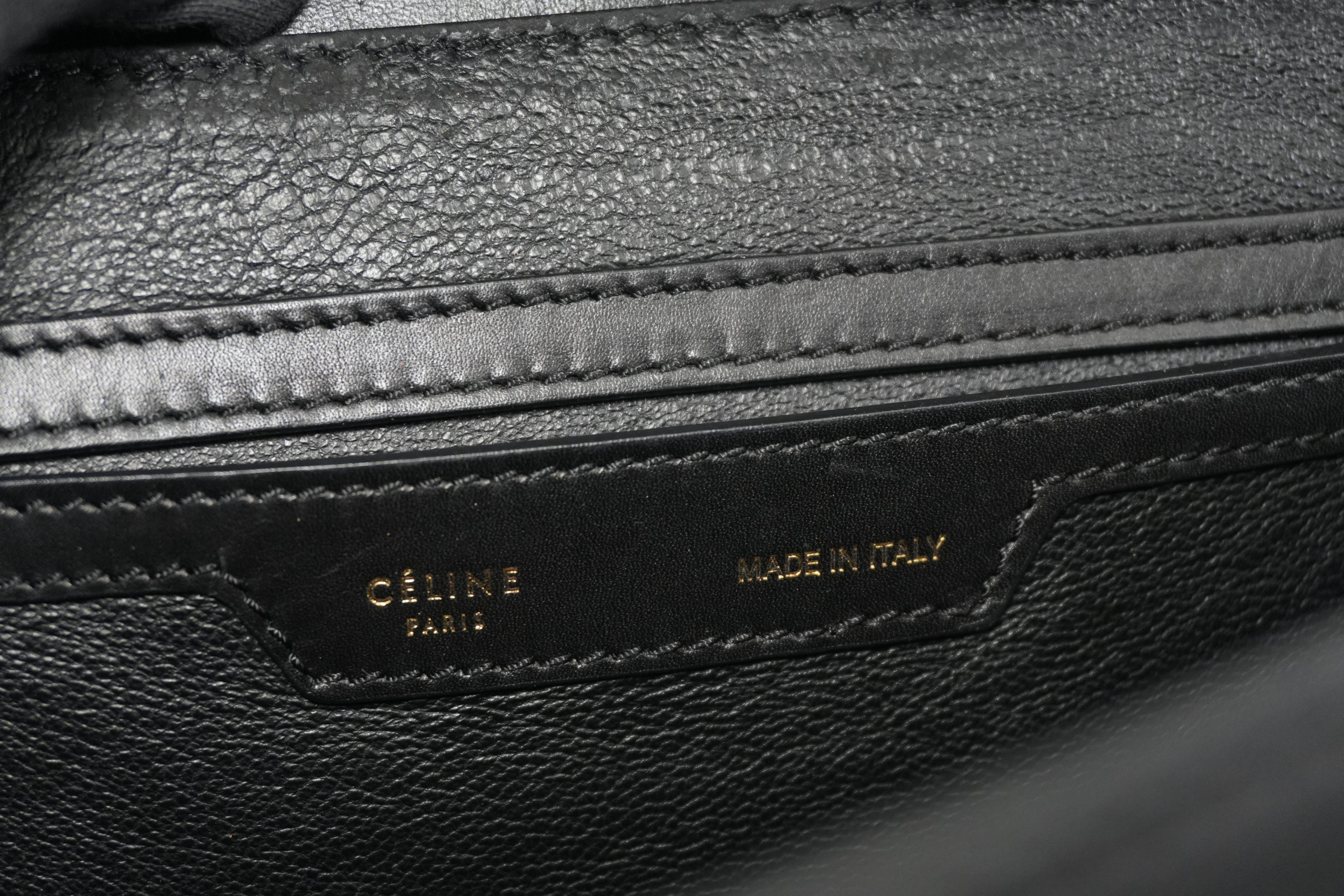 Pre-owned Celine Trapeze Two Way Shoulder Bag Tricolor Blue