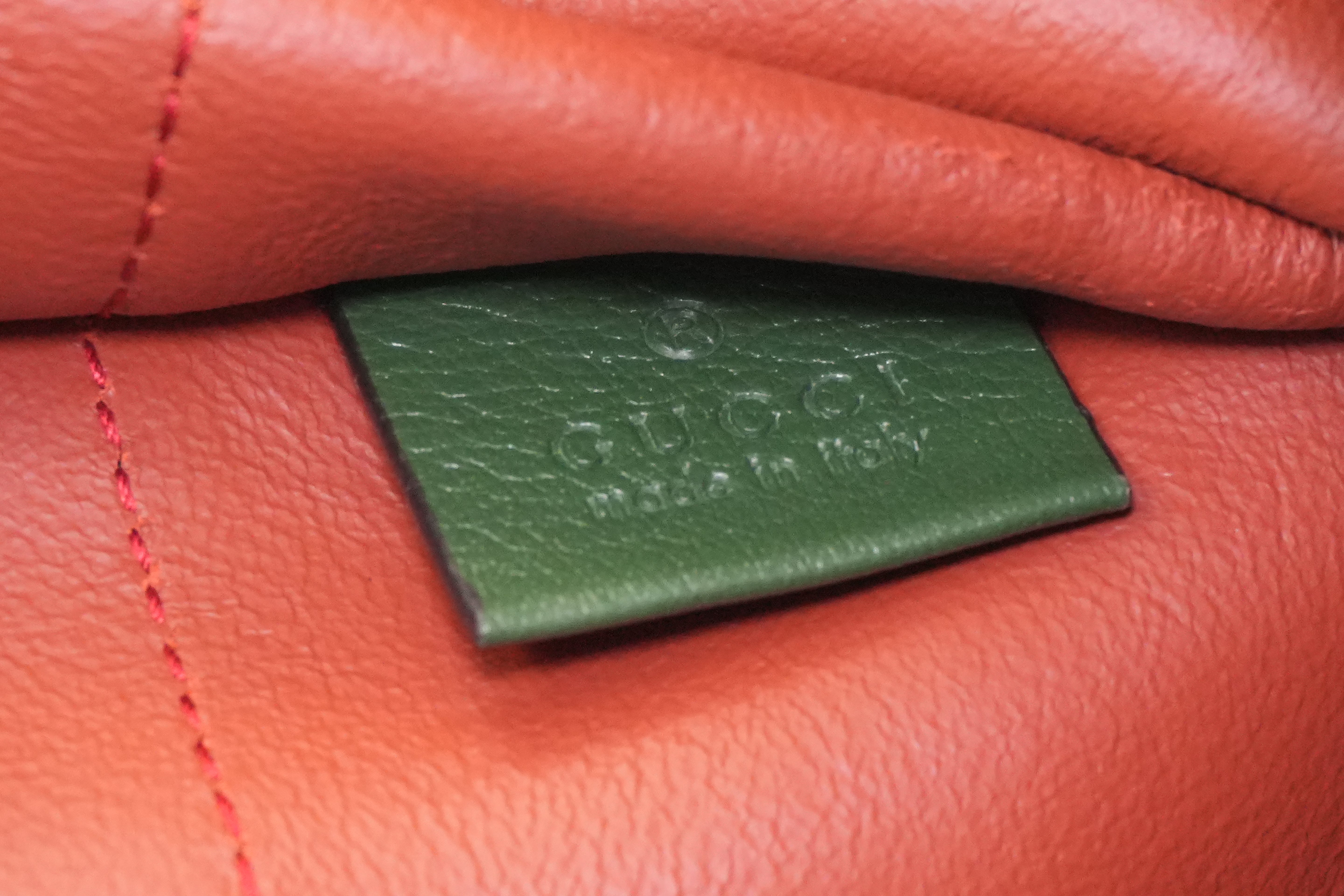 Pre-owned Gucci Suede Leather Rajah Chain Tote Bag Orange