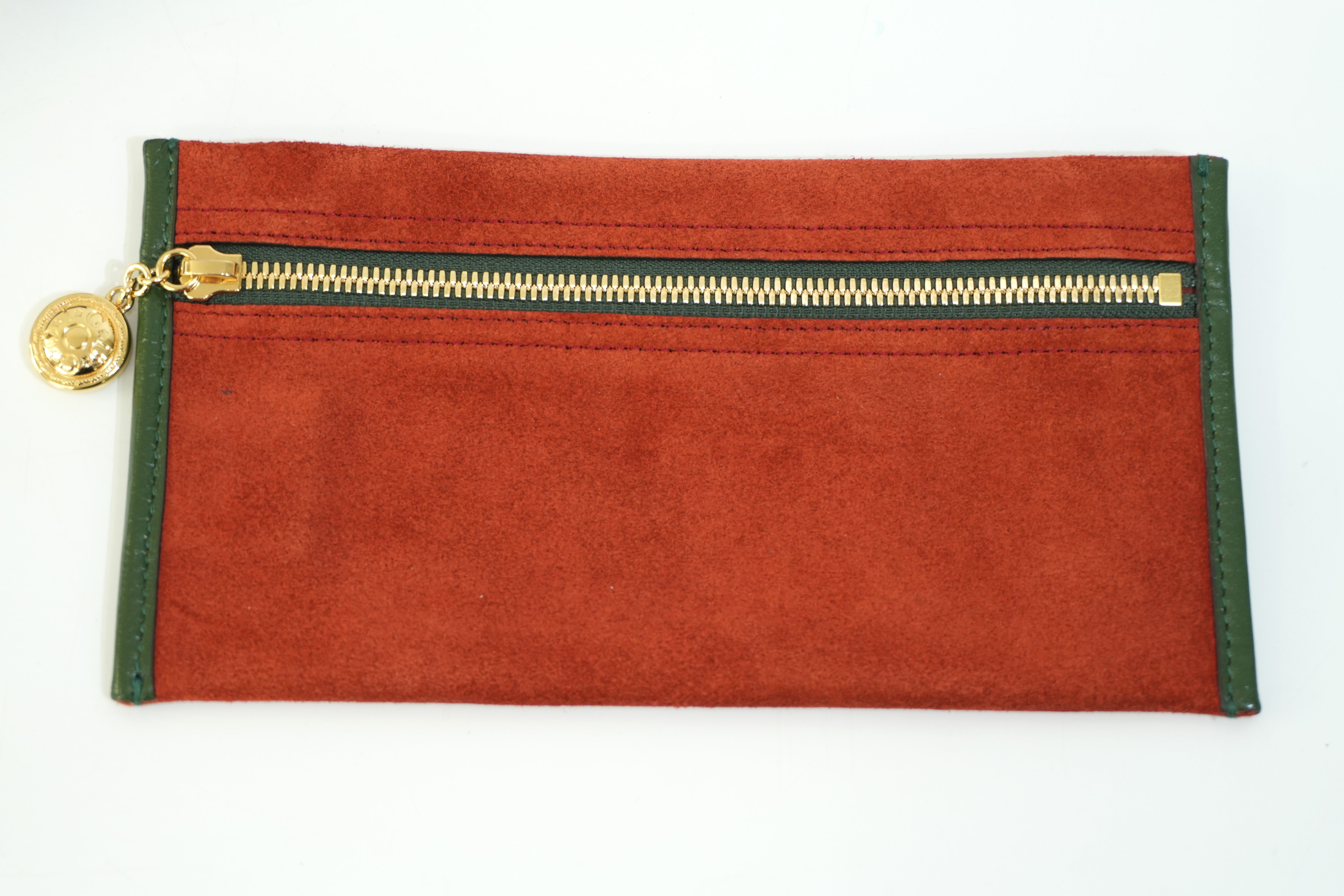 Pre-owned Gucci Suede Leather Rajah Chain Tote Bag Orange