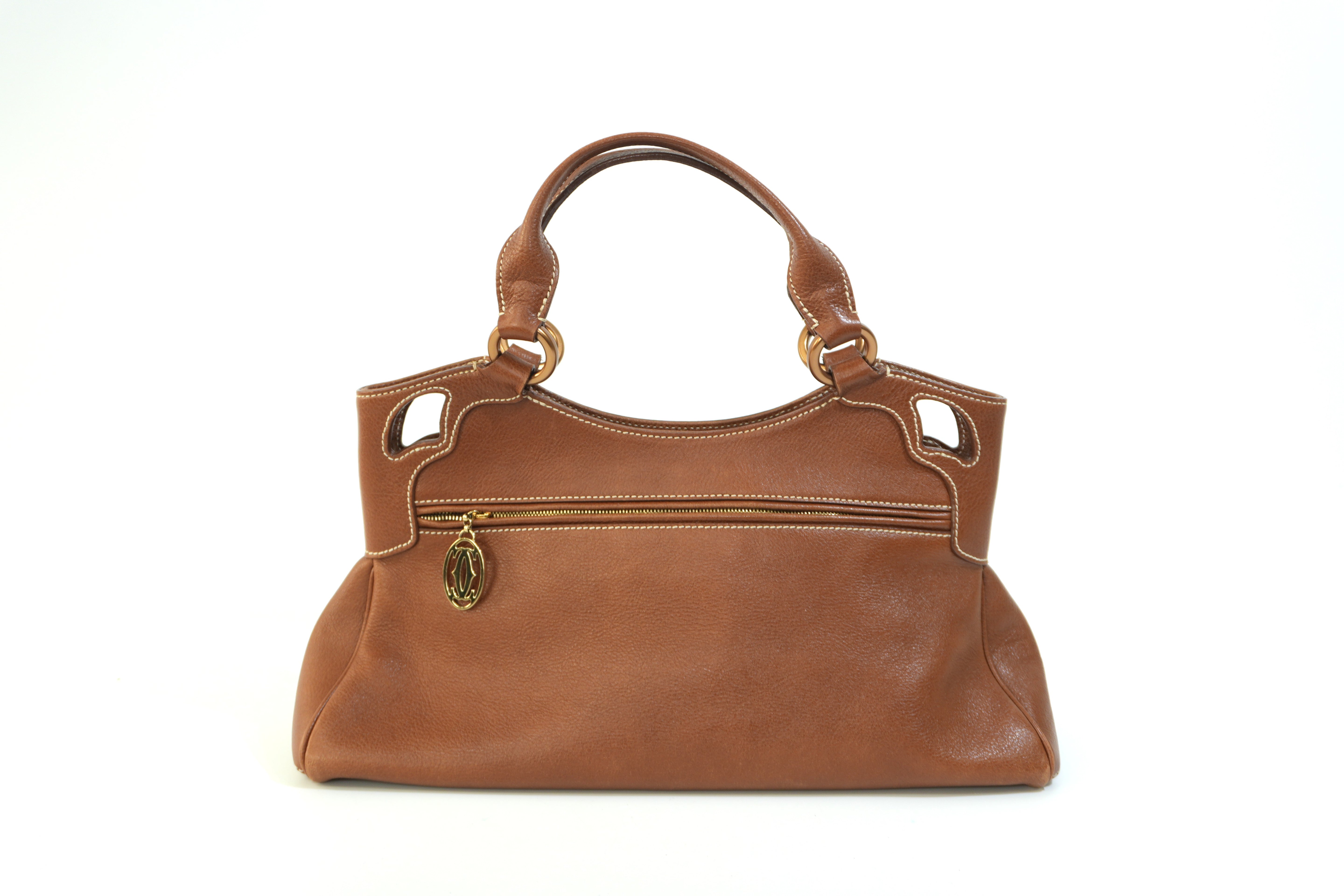 Pre-owned Cartier Leather Tote Bag Brown