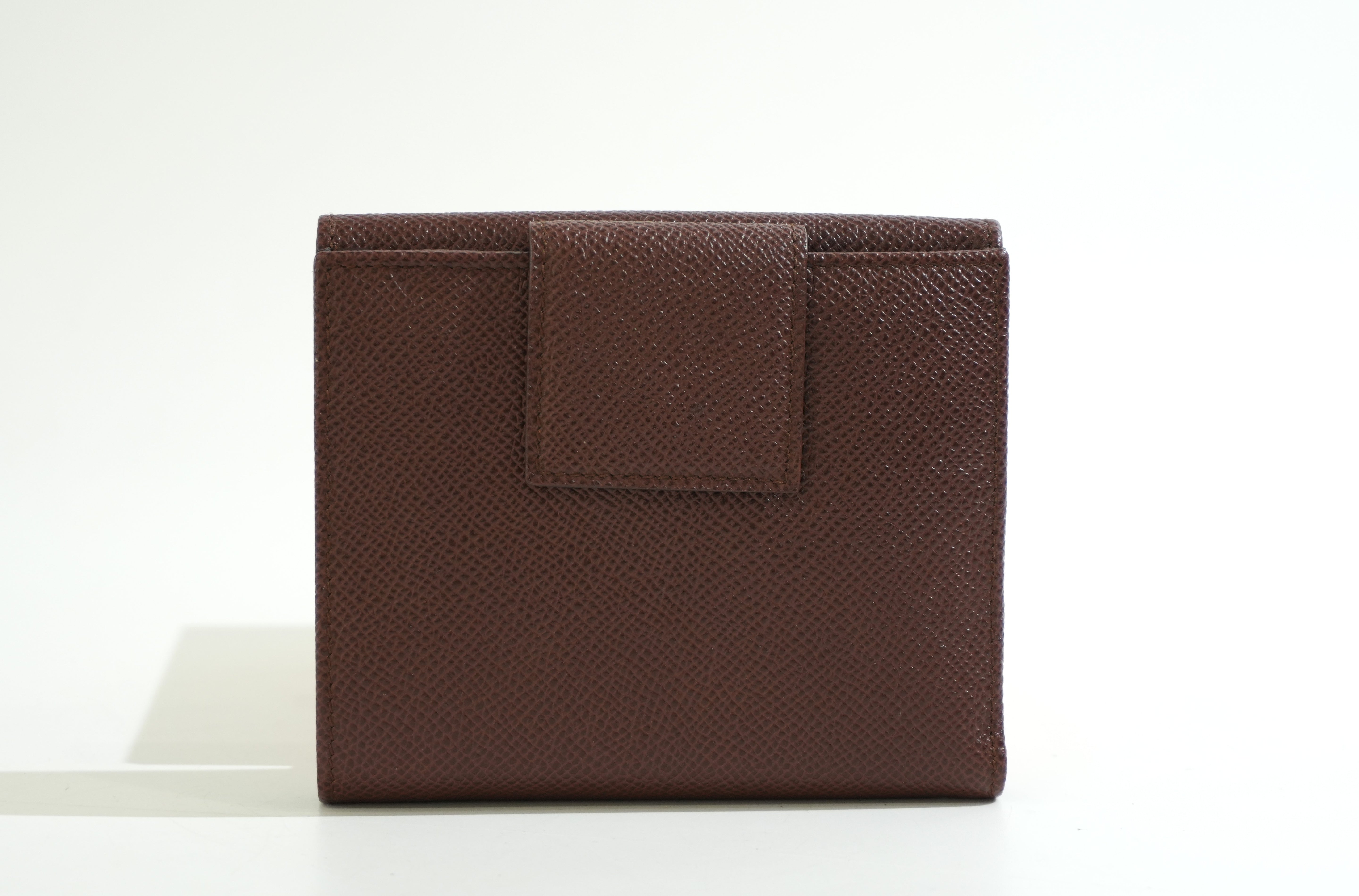 Pre-owned Bulgari Compact Wallet Brown