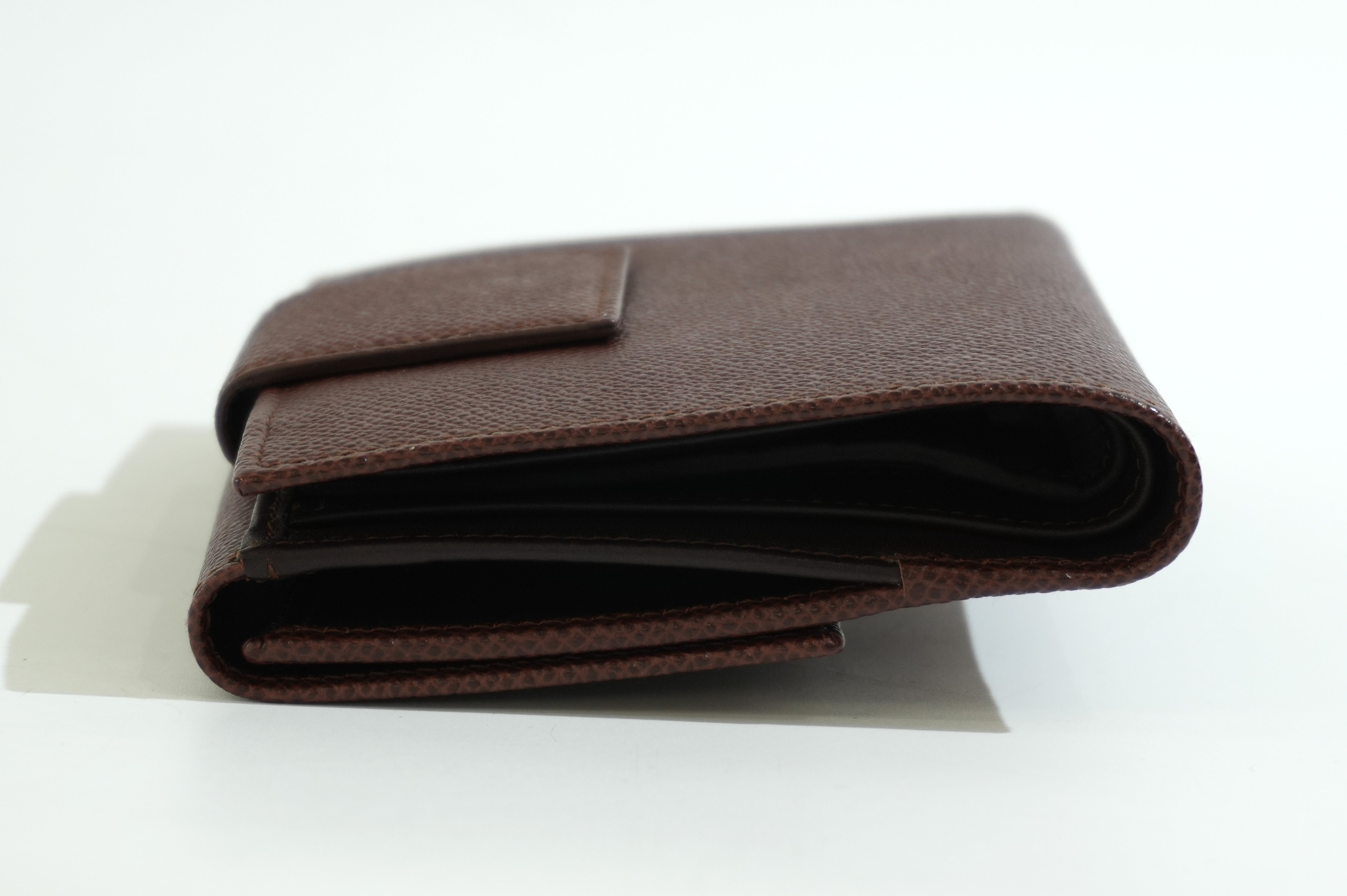 Pre-owned Bulgari Compact Wallet Brown