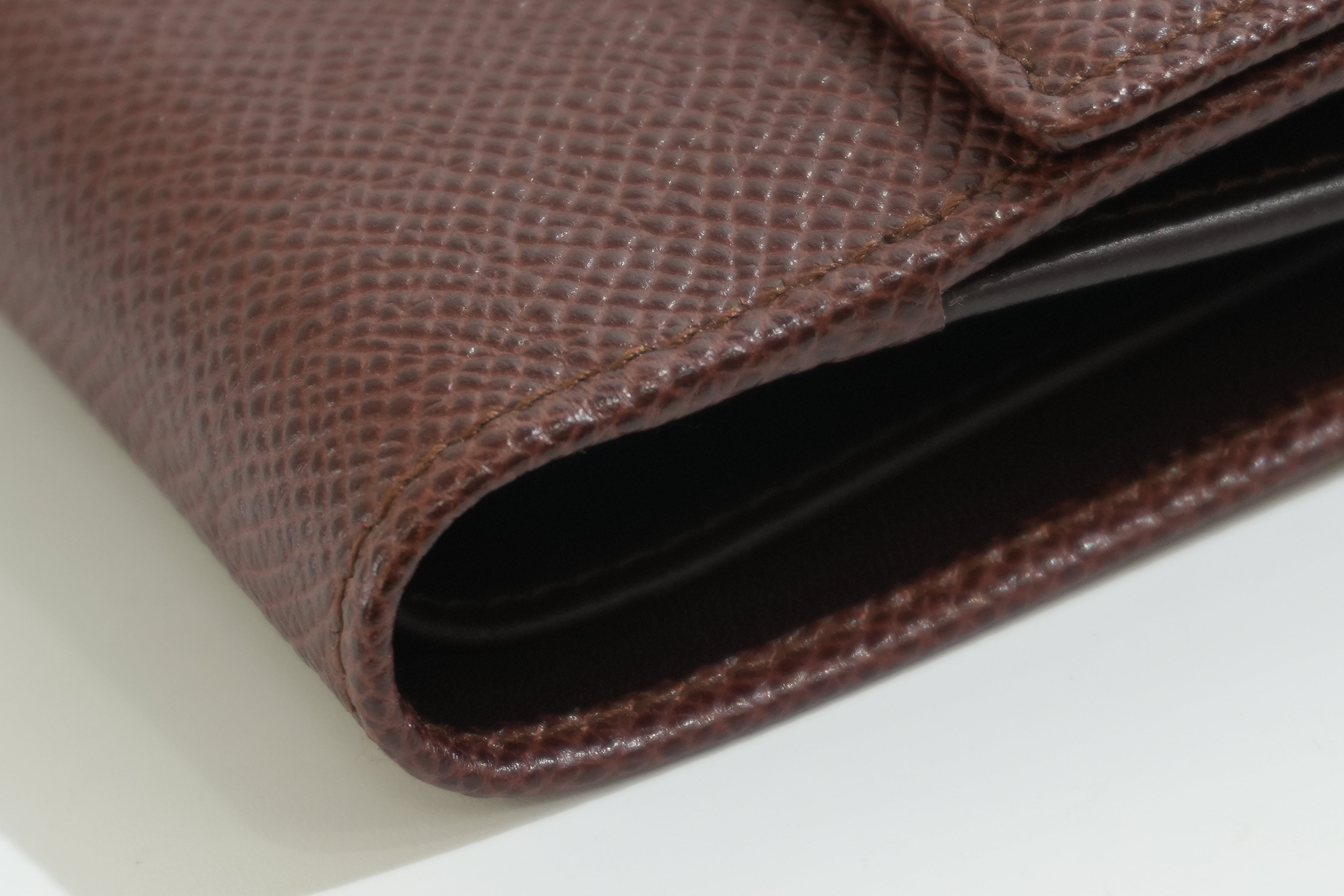 Pre-owned Bulgari Compact Wallet Brown