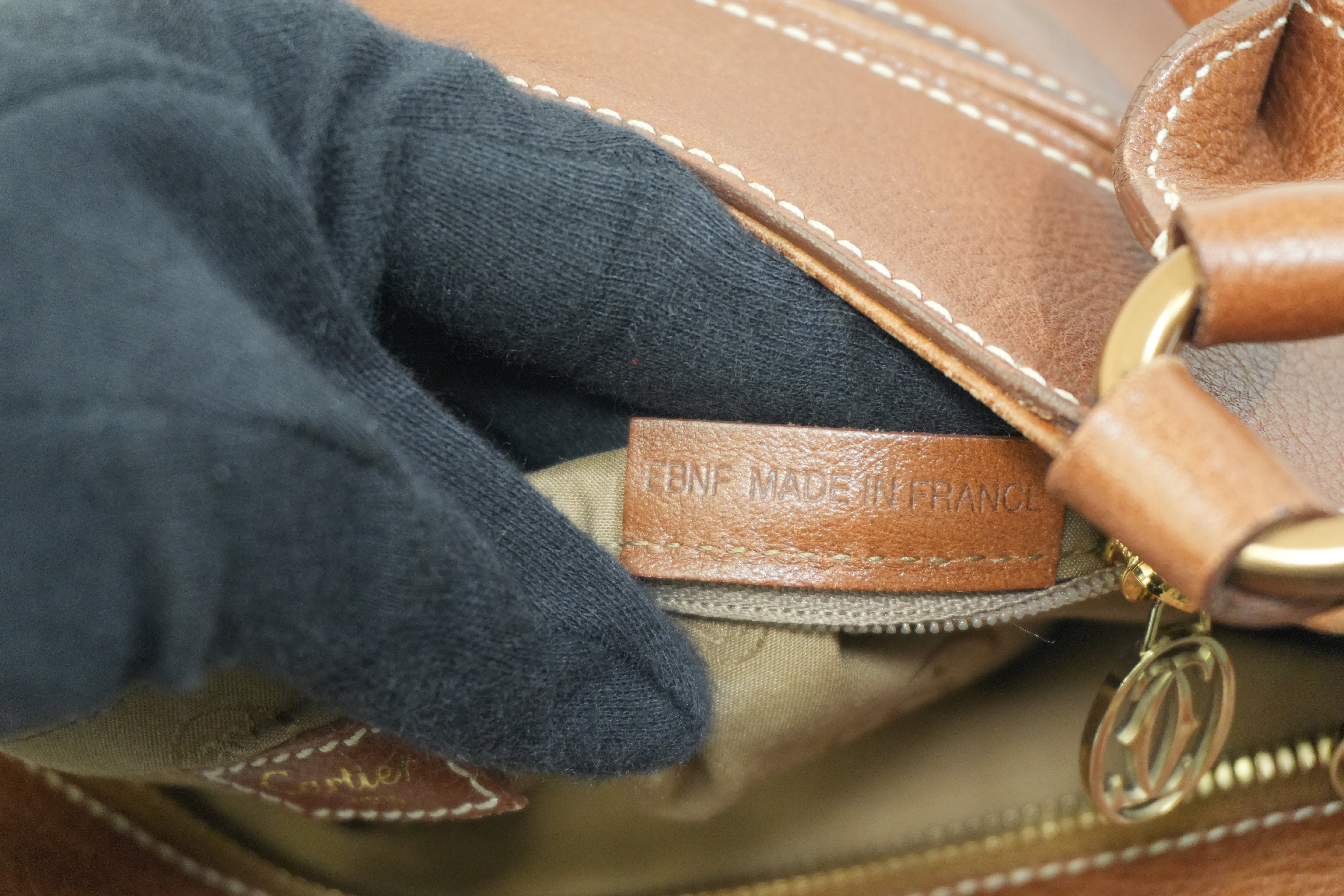 Pre-owned Cartier Leather Tote Bag Brown