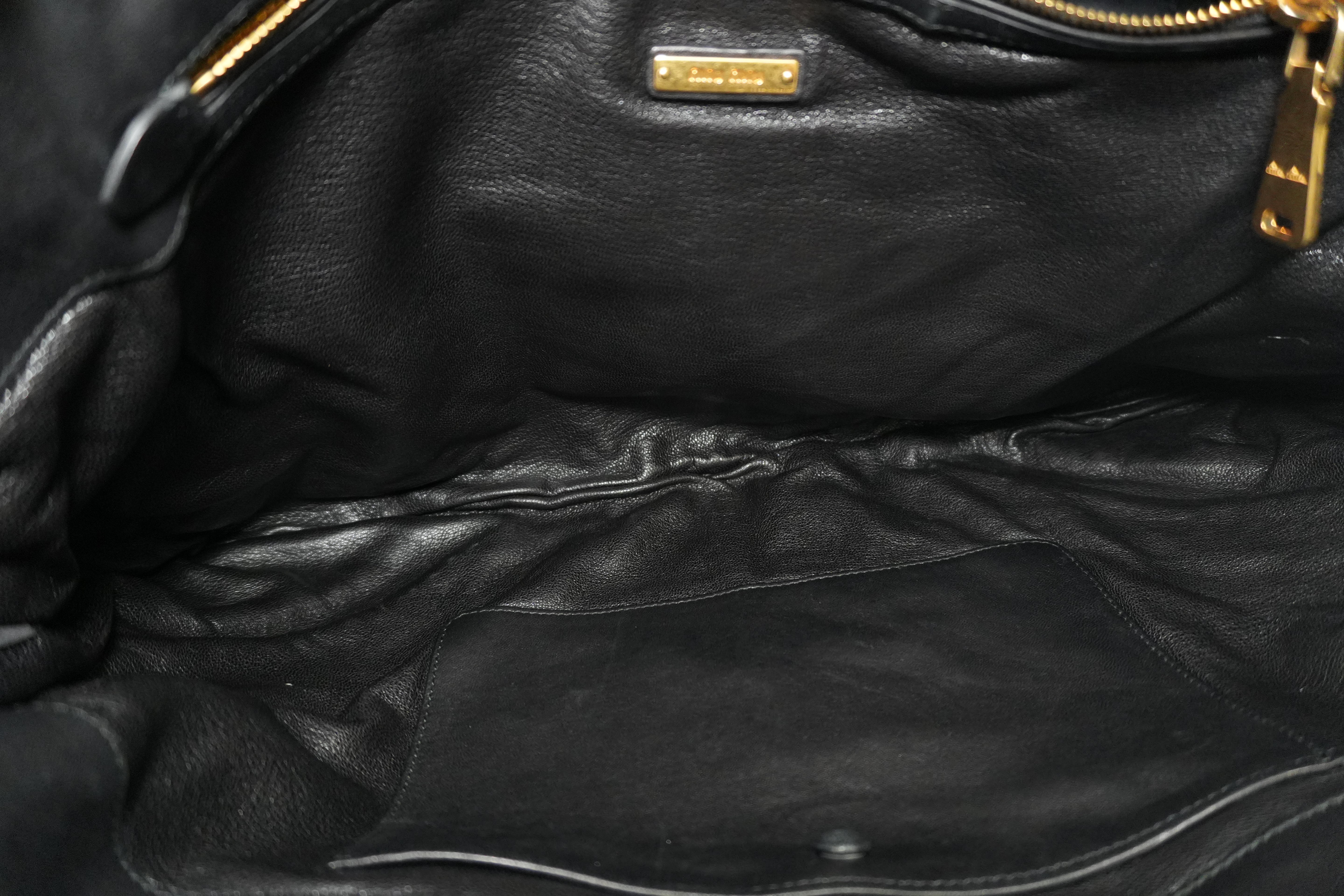 Miumiu Shoulder Bag Leather Black Used