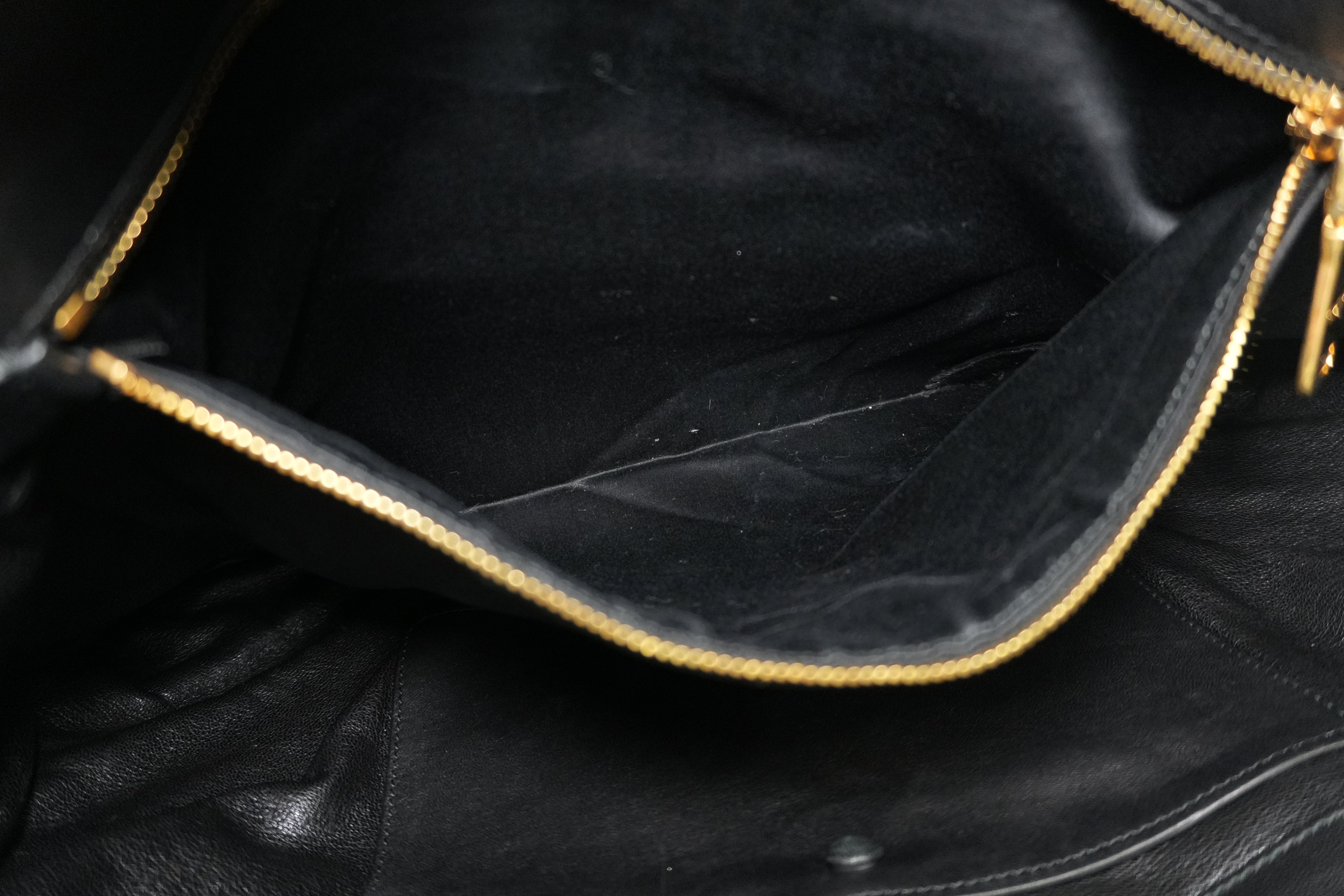 Miumiu Shoulder Bag Leather Black Used