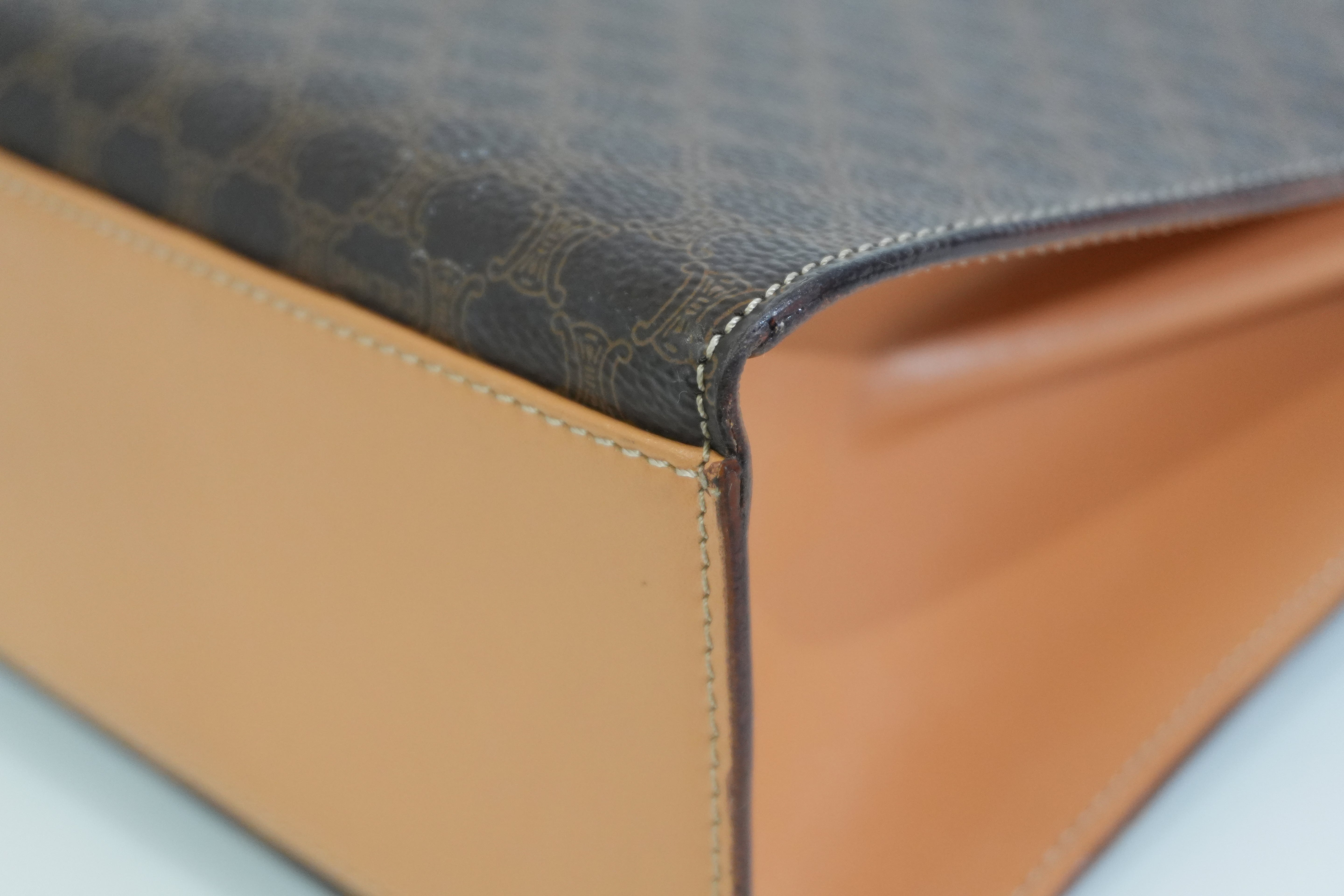 Pre-owned Celine Top Handle Handbag Brown