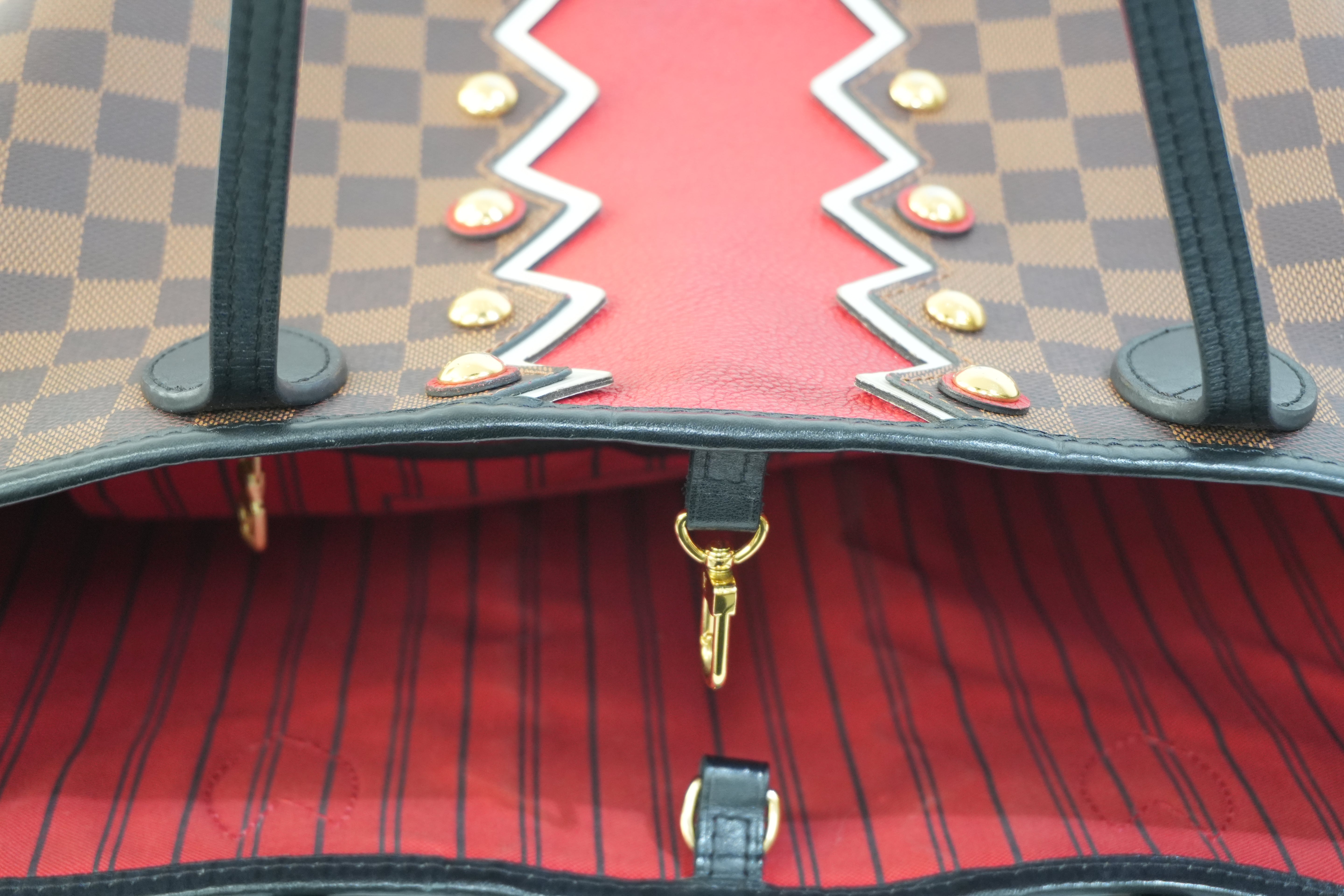 Pre-owned Louis Vuitton Damier Ebene Karakoram Neverfull MM Tote Bag