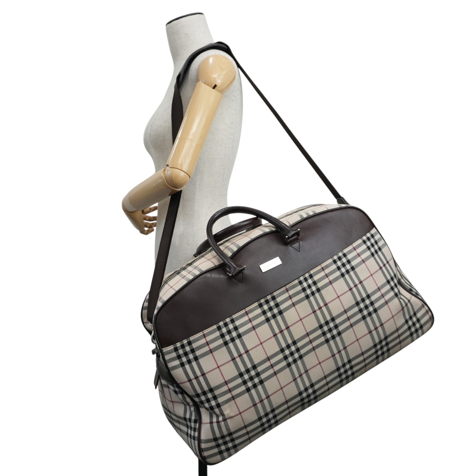 Burberry Two Way Boston Bag Brown Used