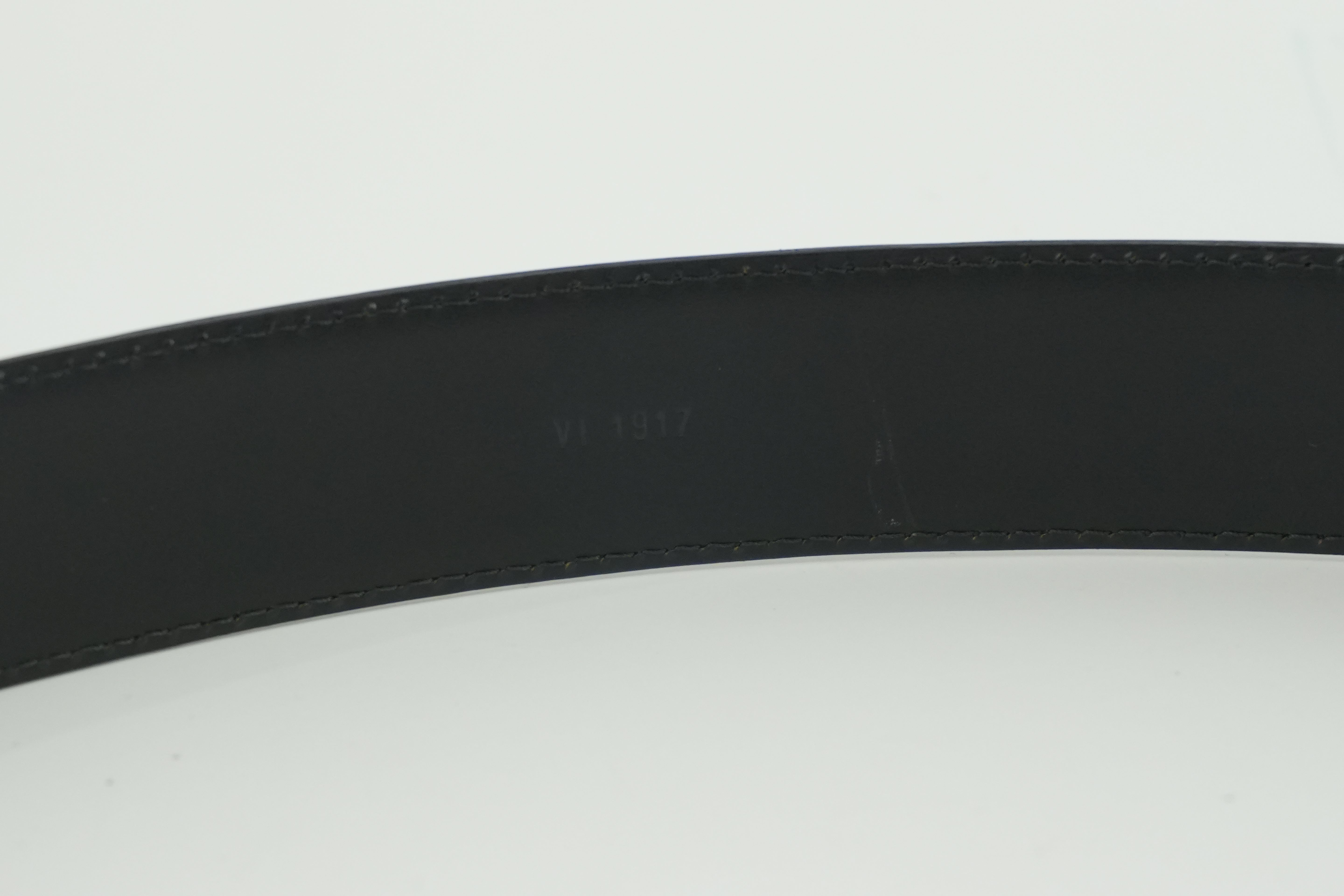 Pre-owned Louis Vuitton Epi Belt Size 110 Black