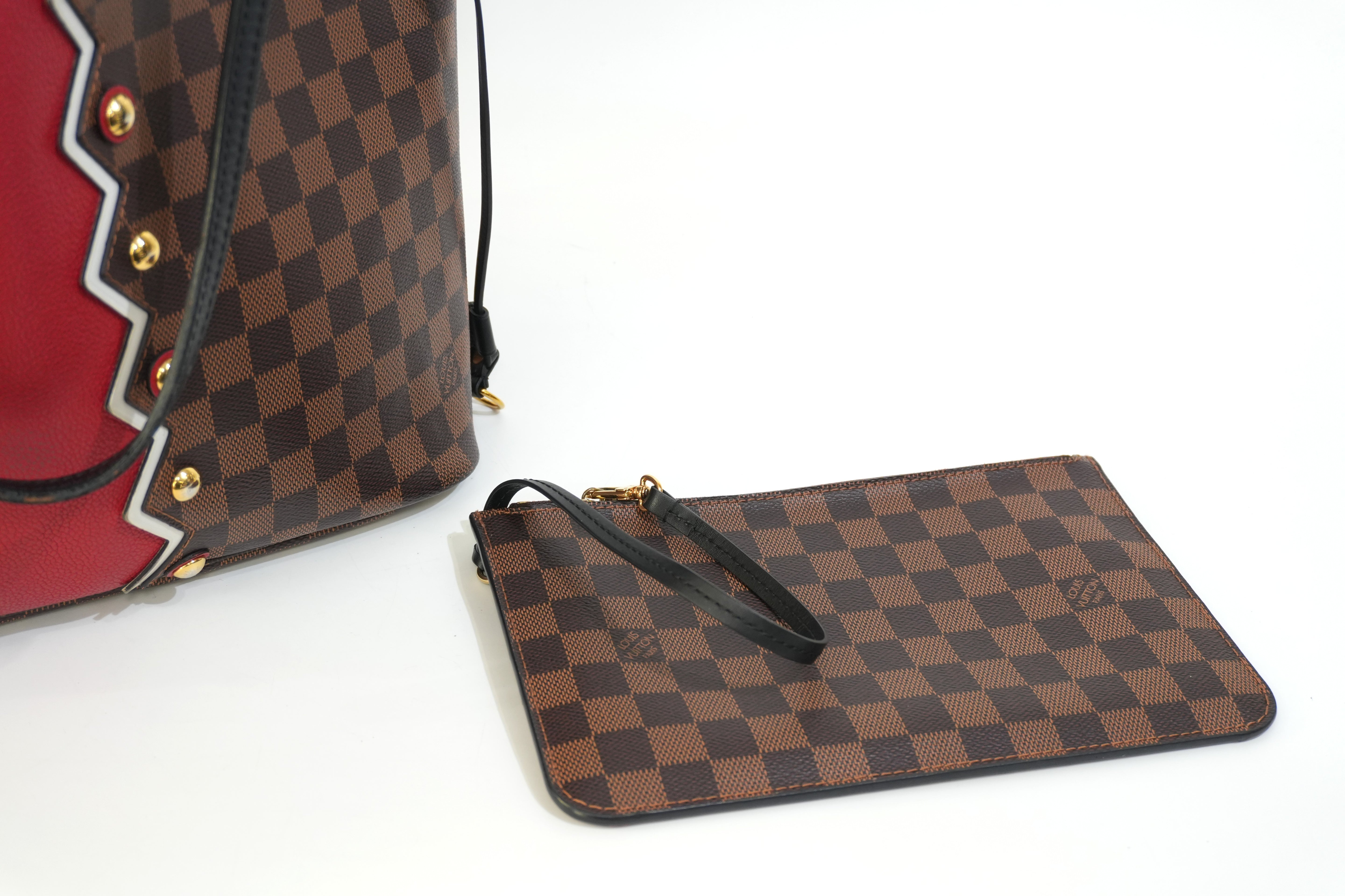 Pre-owned Louis Vuitton Damier Ebene Karakoram Neverfull MM Tote Bag