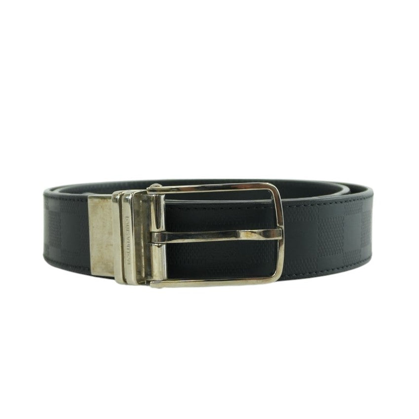 Pre-owned Louis Vuitton Belt Size 95 Black