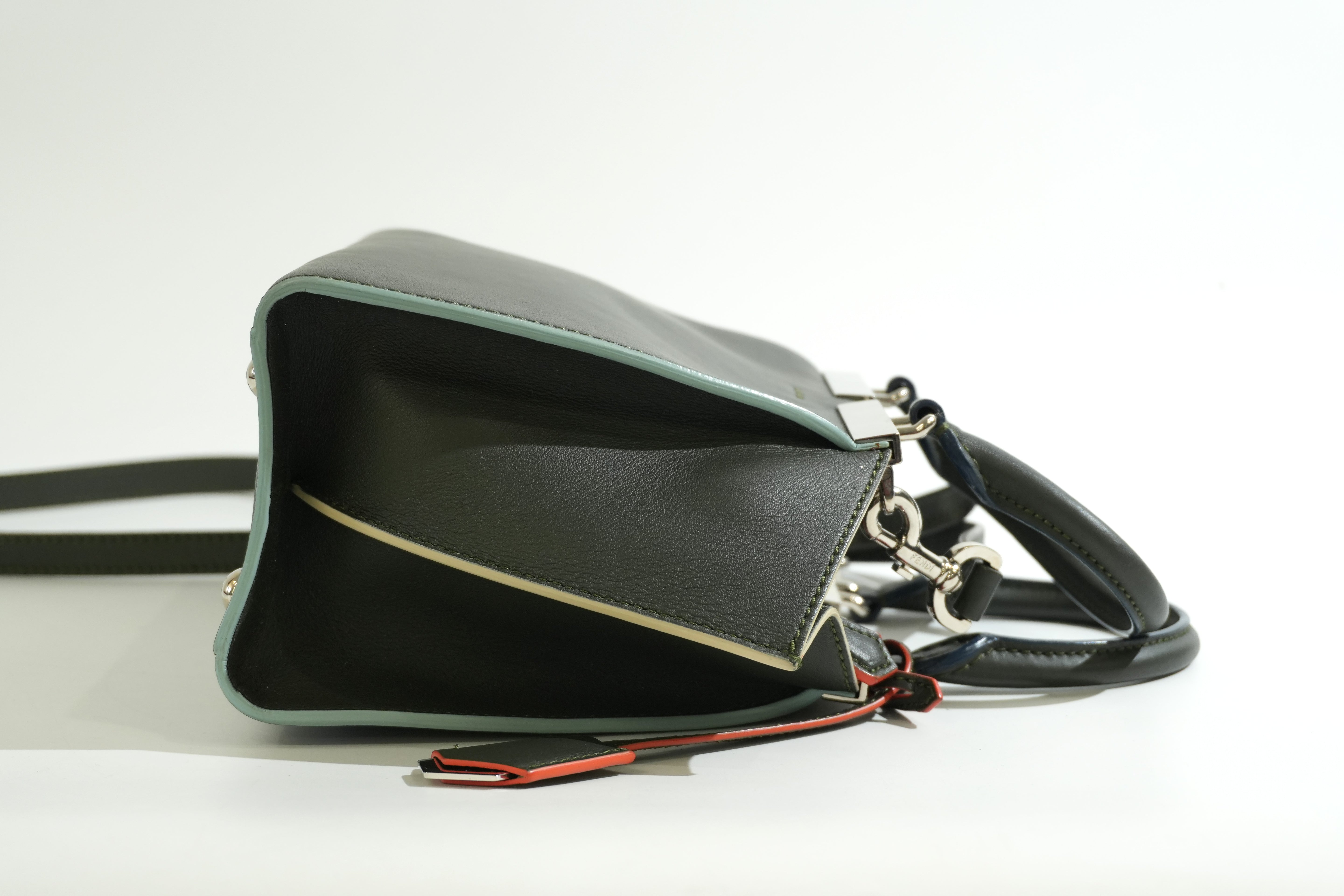 Pre-owned Fendi Petite 3 Jours Tote Bag Dark Green