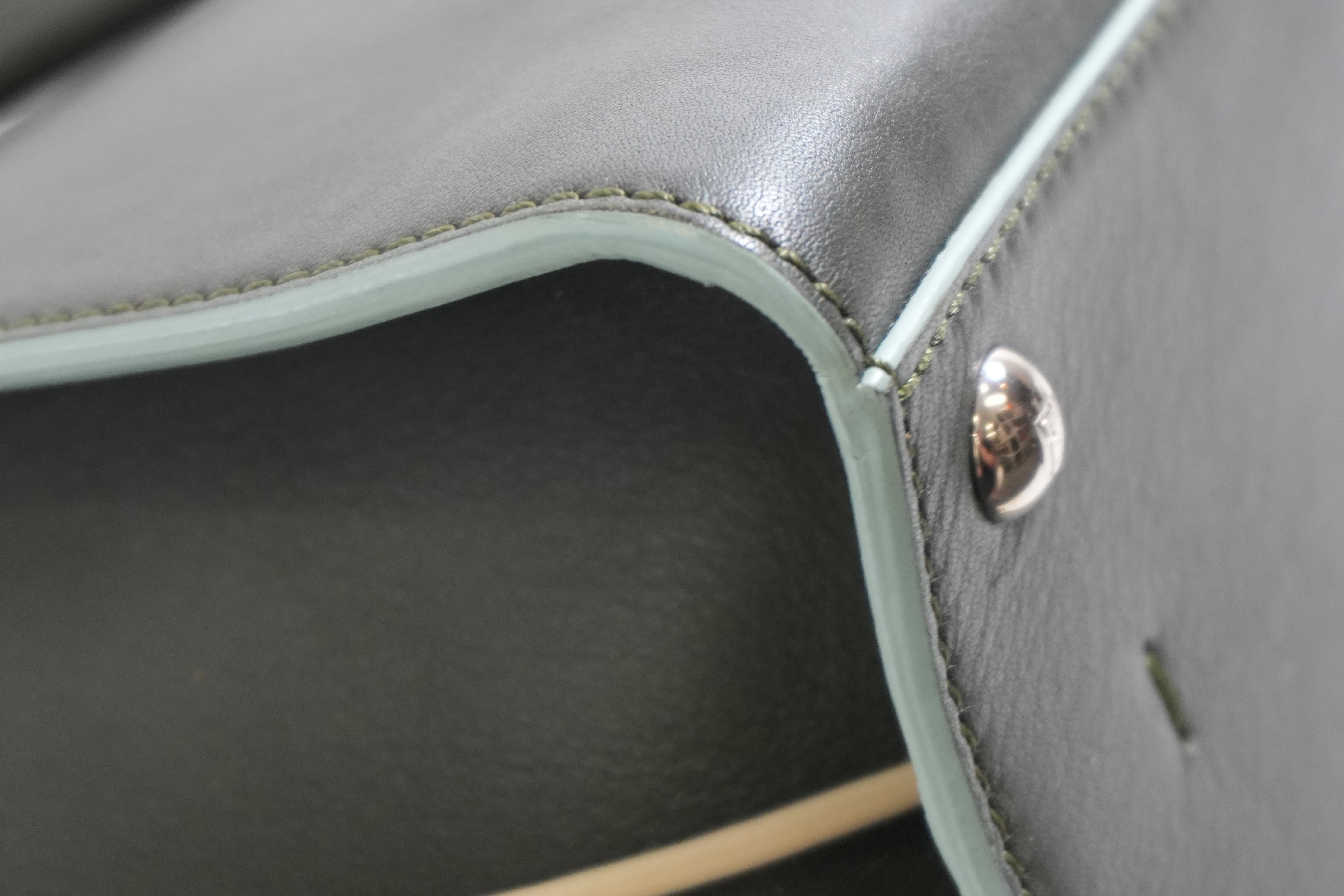 Pre-owned Fendi Petite 3 Jours Tote Bag Dark Green
