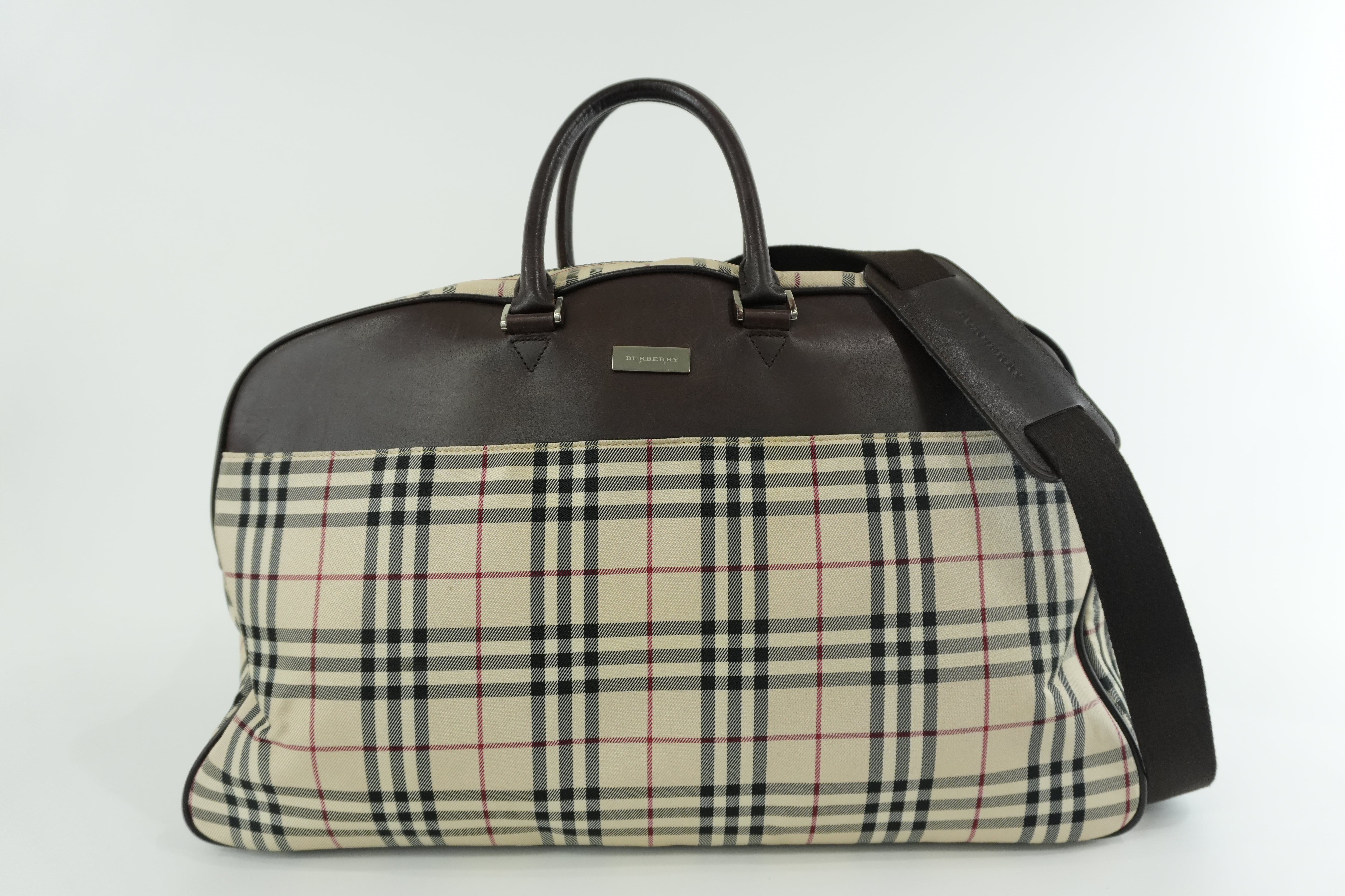 Burberry Two Way Boston Bag Brown Used