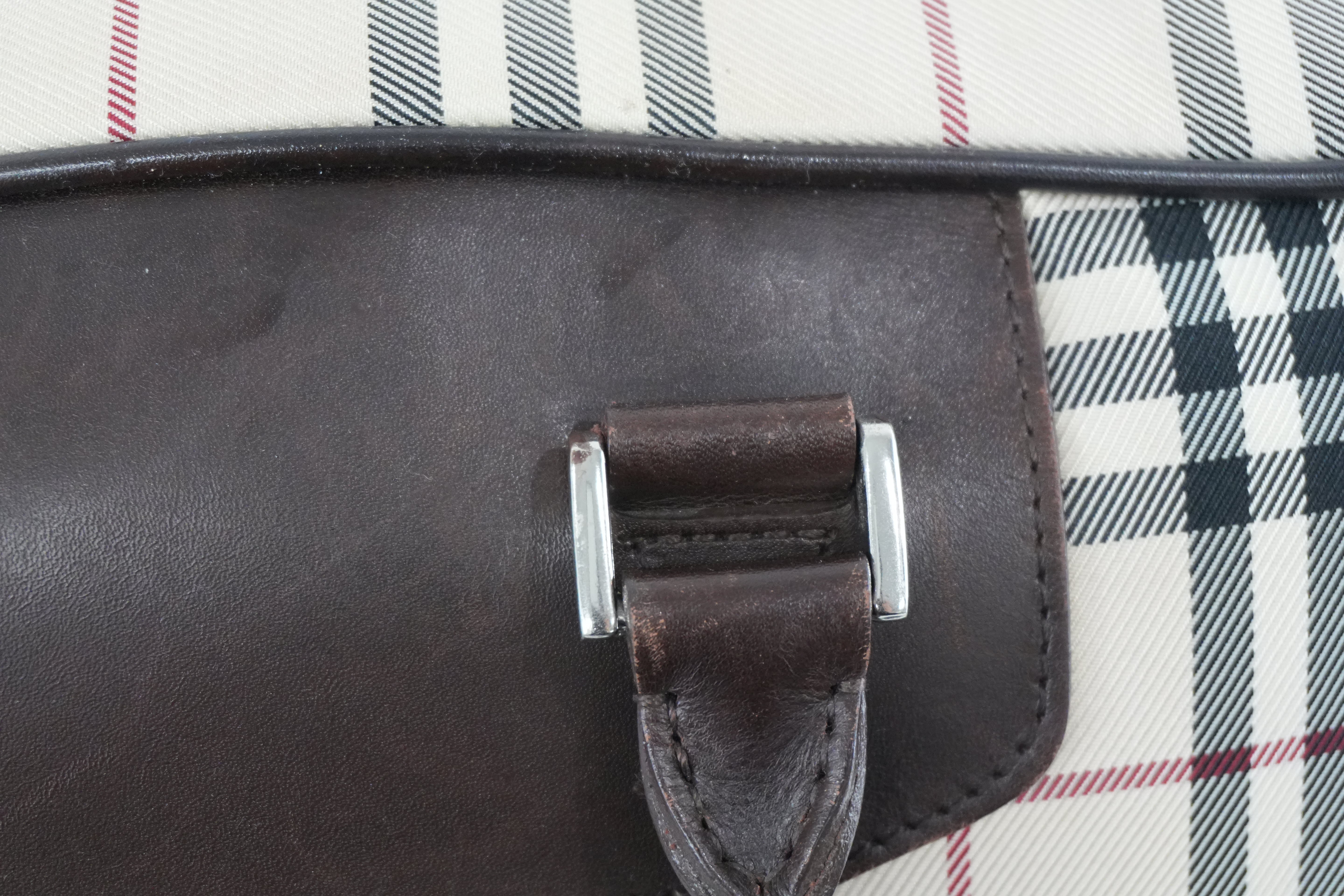 Burberry Two Way Boston Bag Brown Used