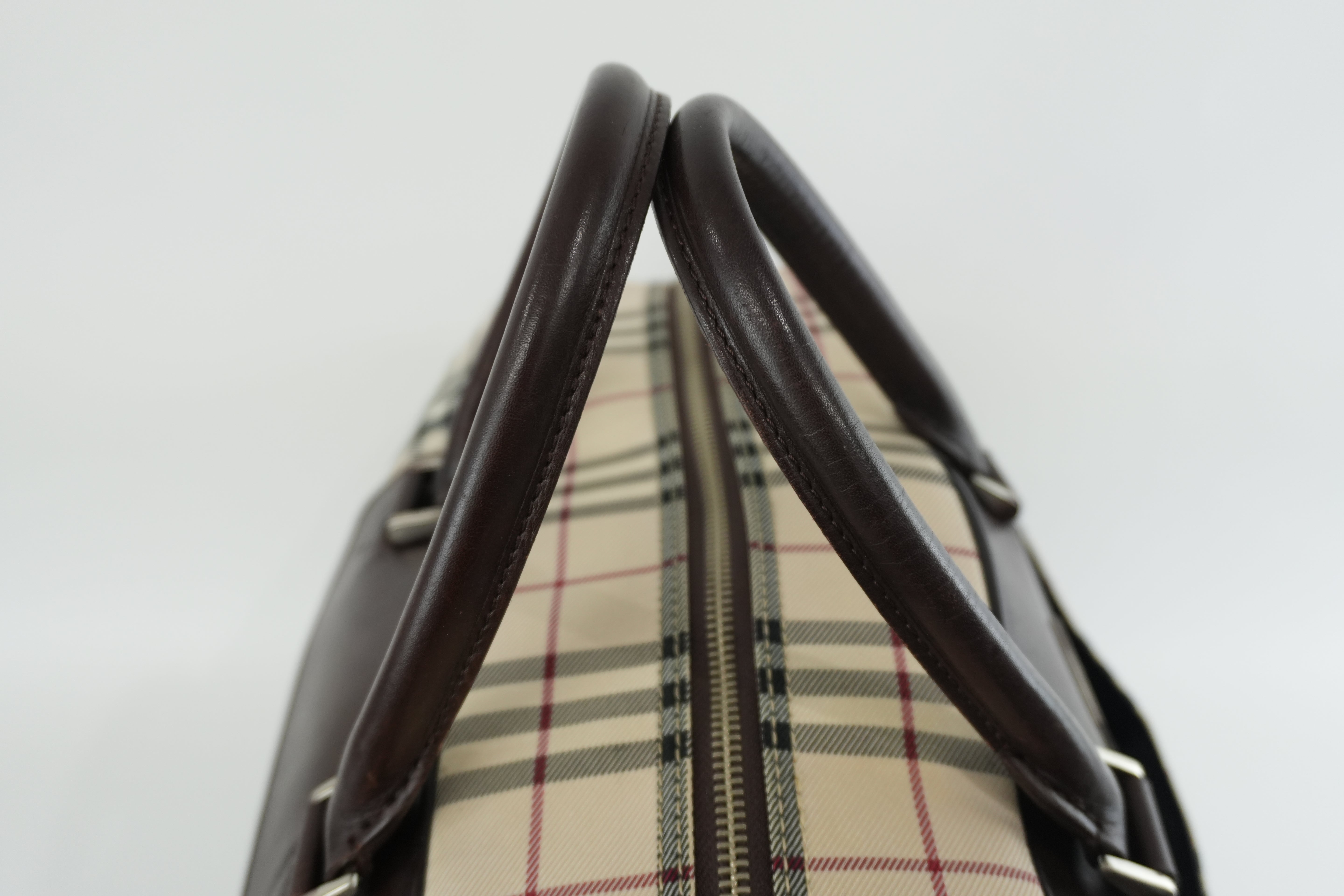 Burberry Two Way Boston Bag Brown Used