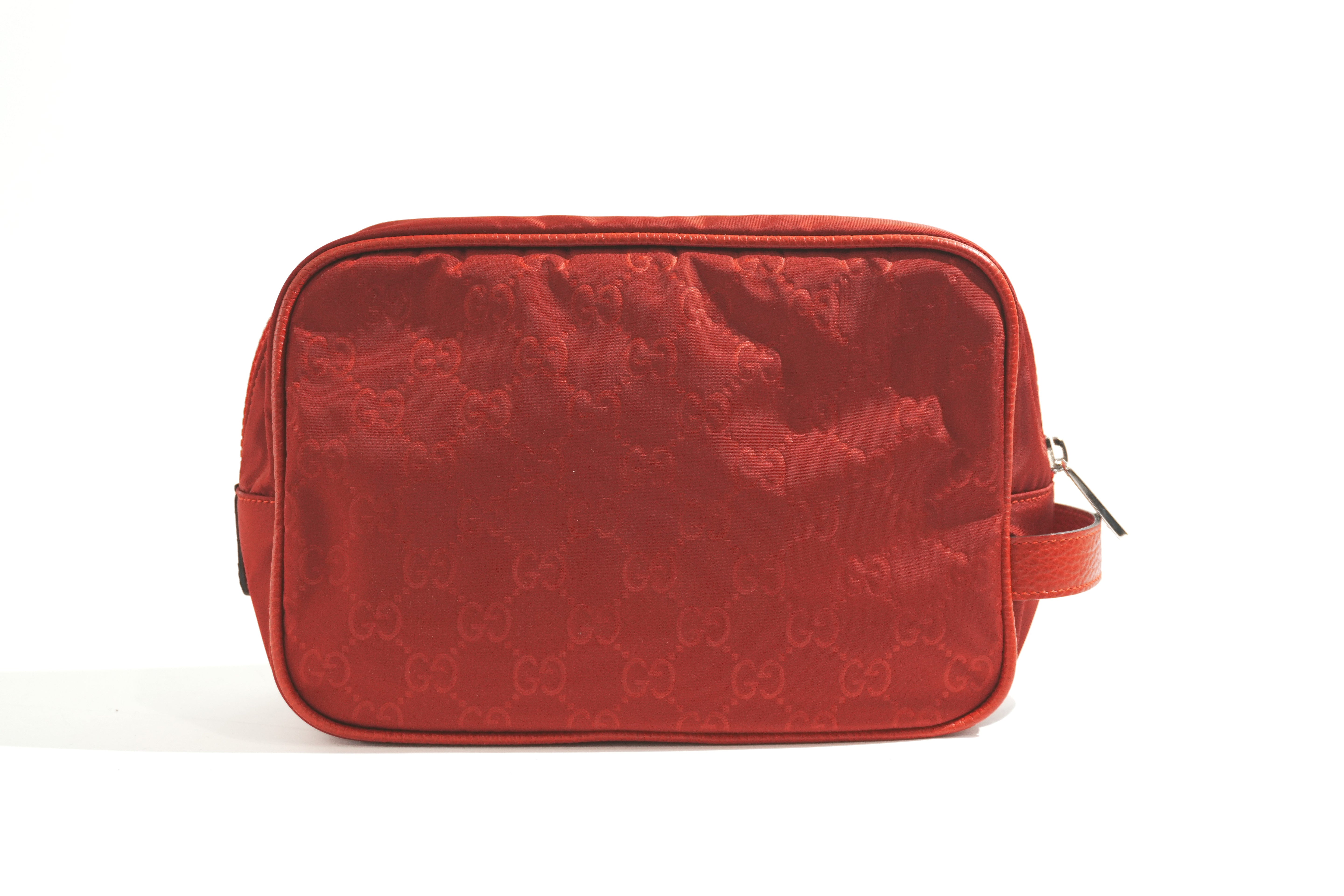 Pre-owned Gucci Guccisima Clutch Bag Red