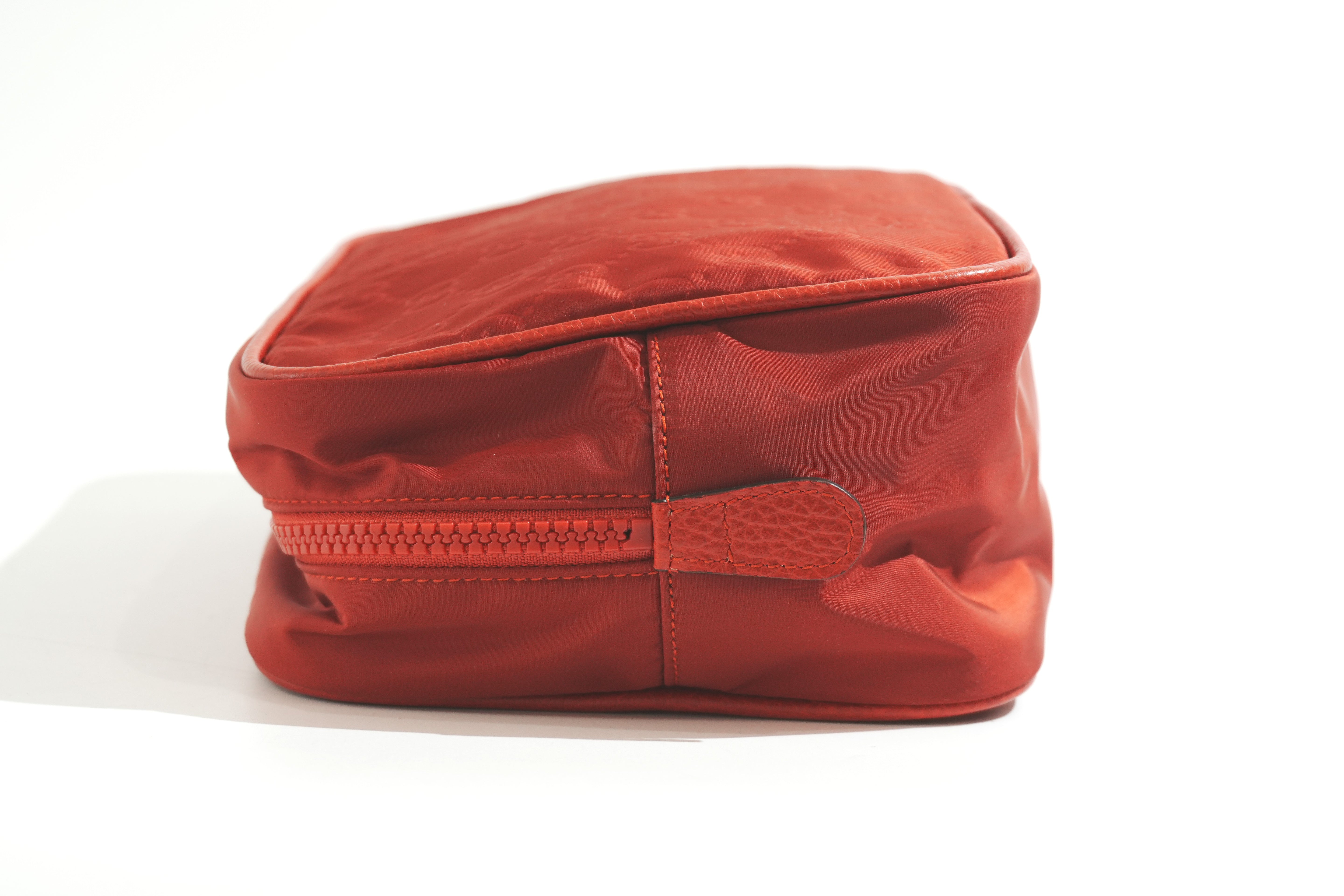 Pre-owned Gucci Guccisima Clutch Bag Red