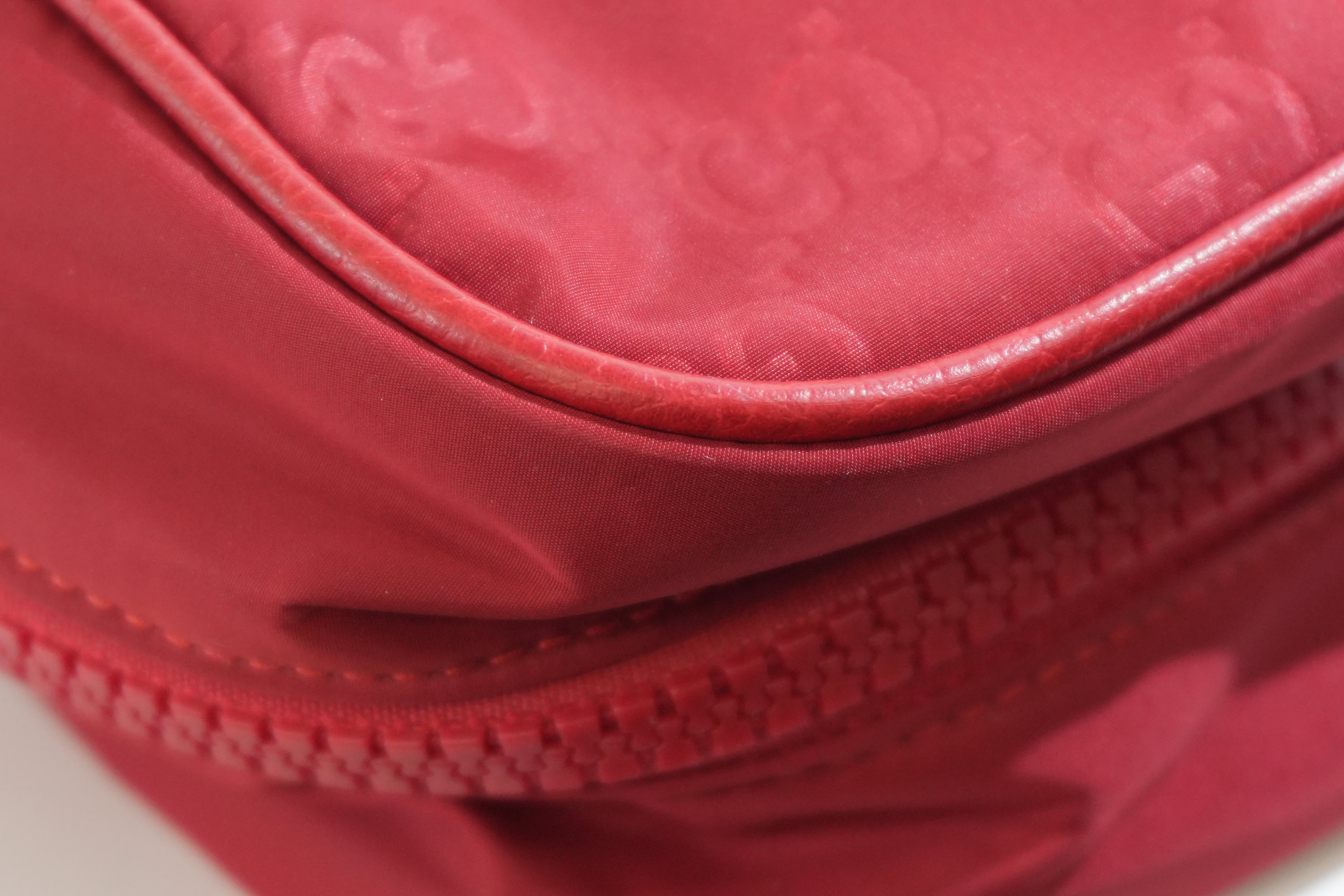 Pre-owned Gucci Guccisima Clutch Bag Red