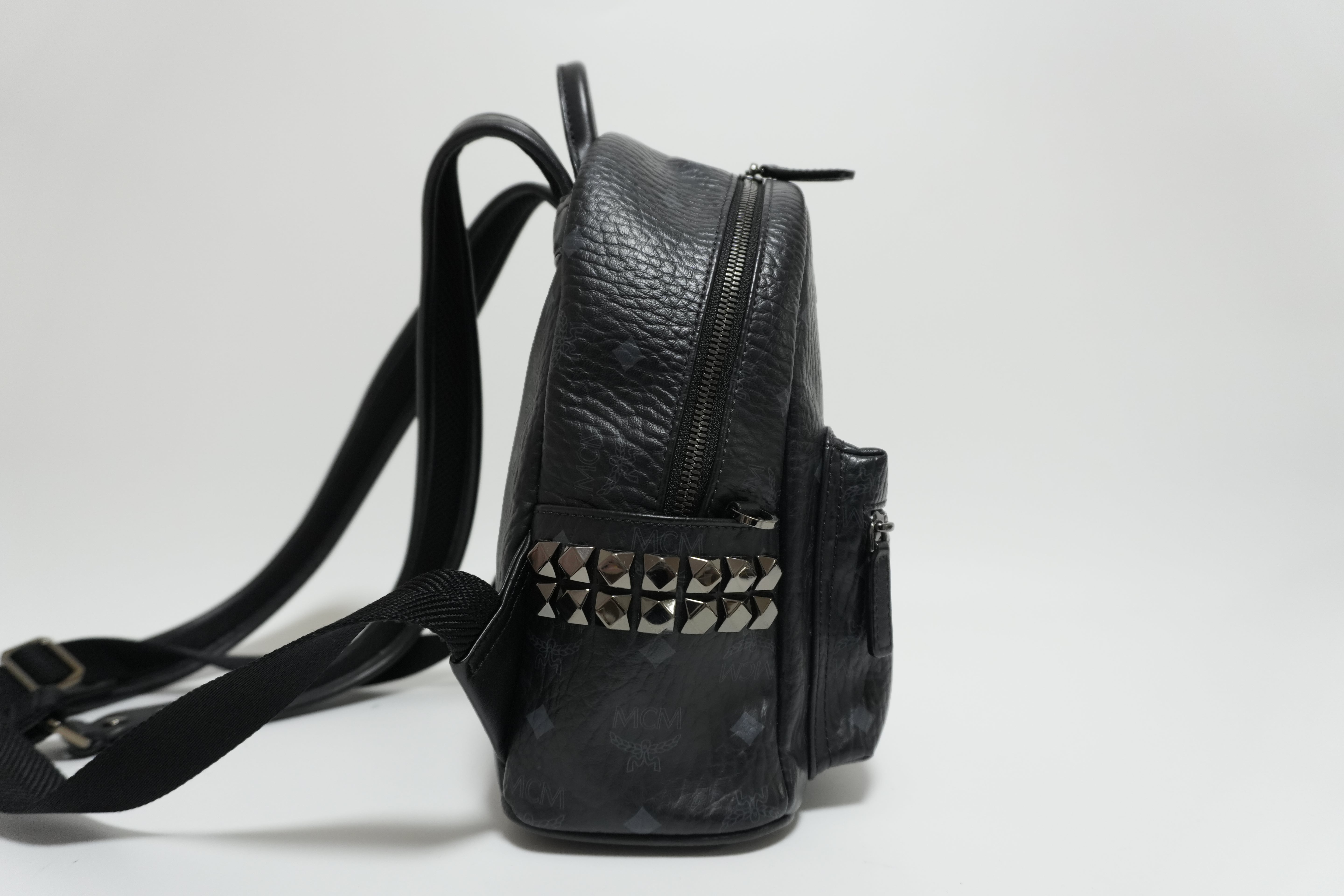 MCM Visetos Backpack Black Used