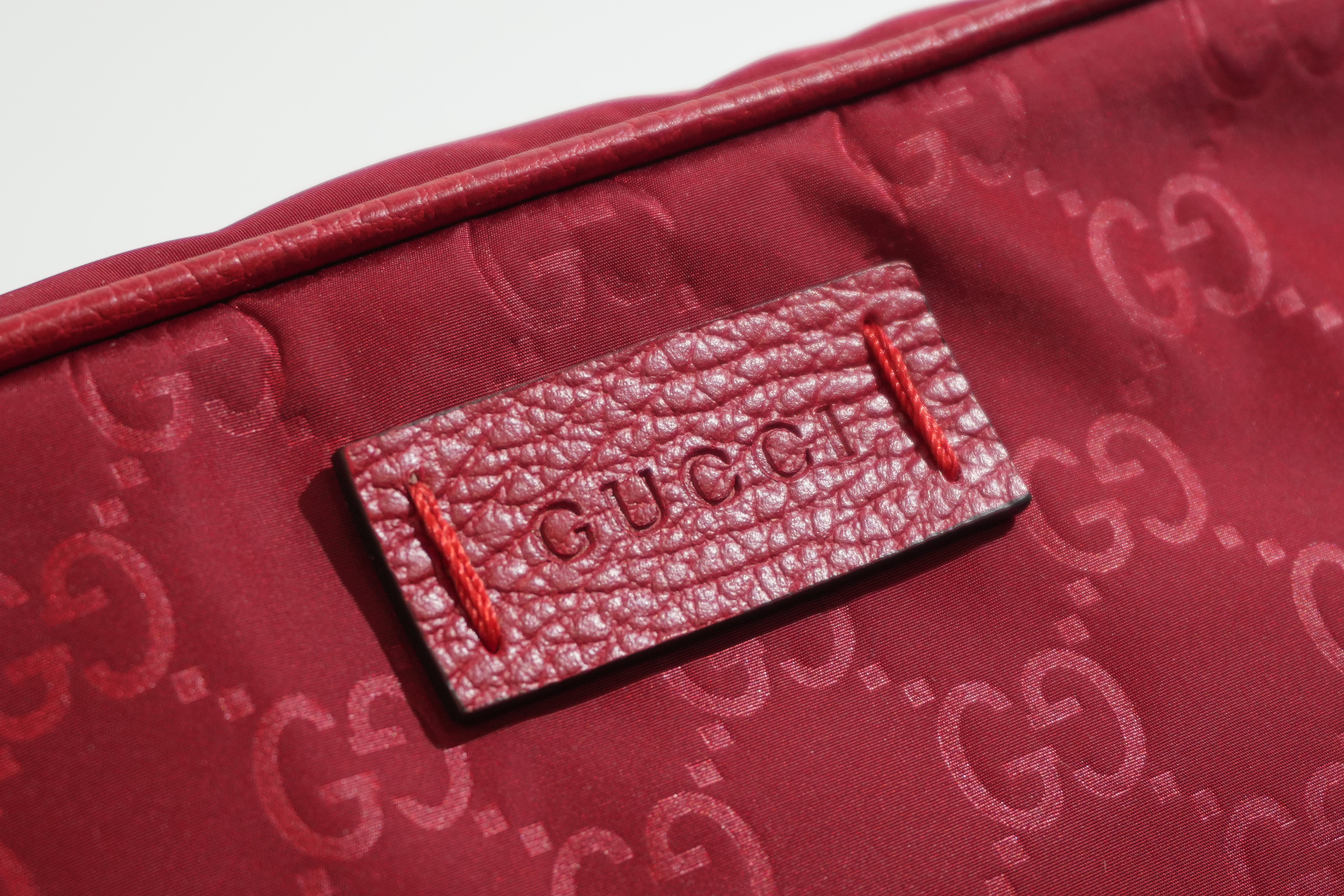 Pre-owned Gucci Guccisima Clutch Bag Red