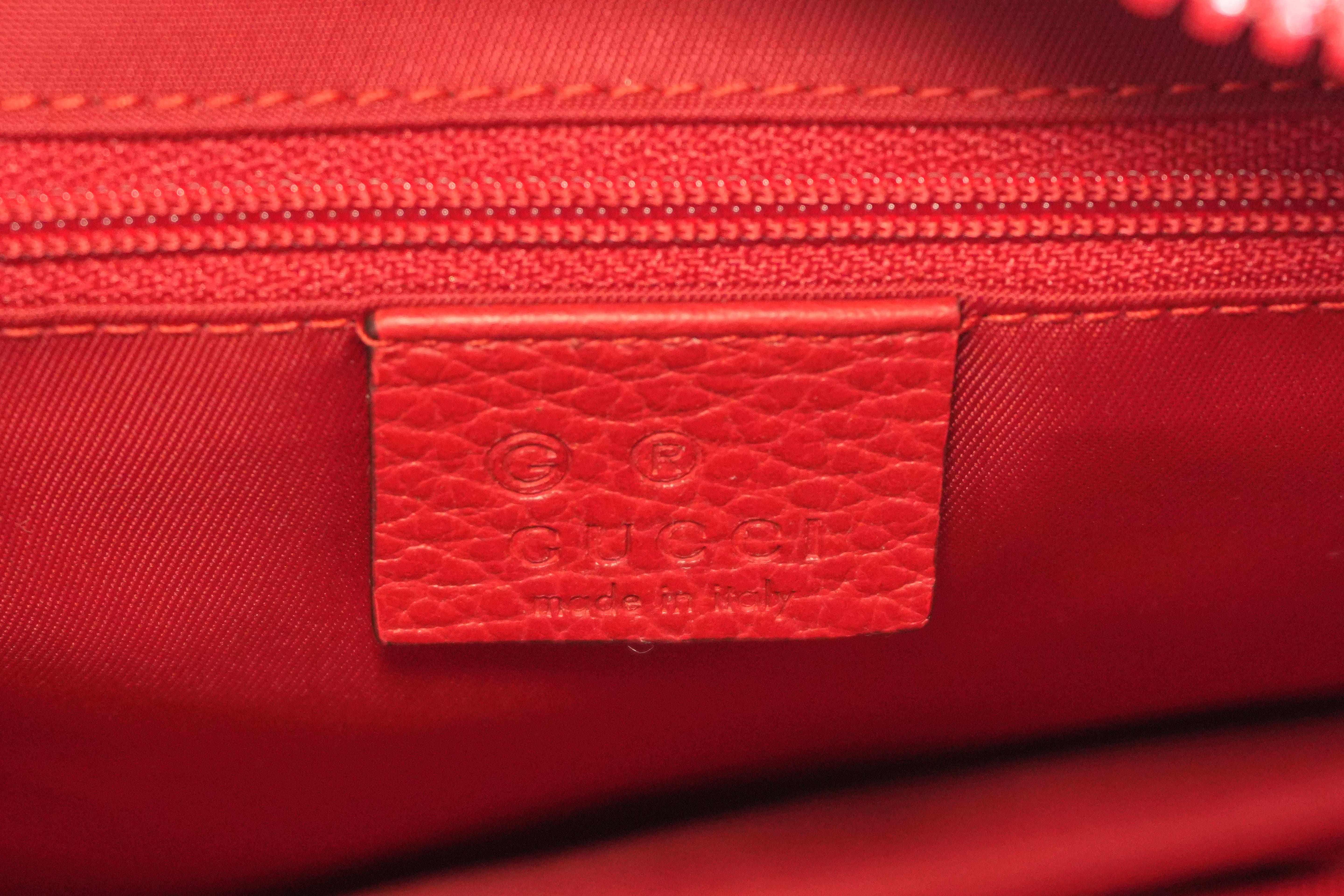 Pre-owned Gucci Guccisima Clutch Bag Red
