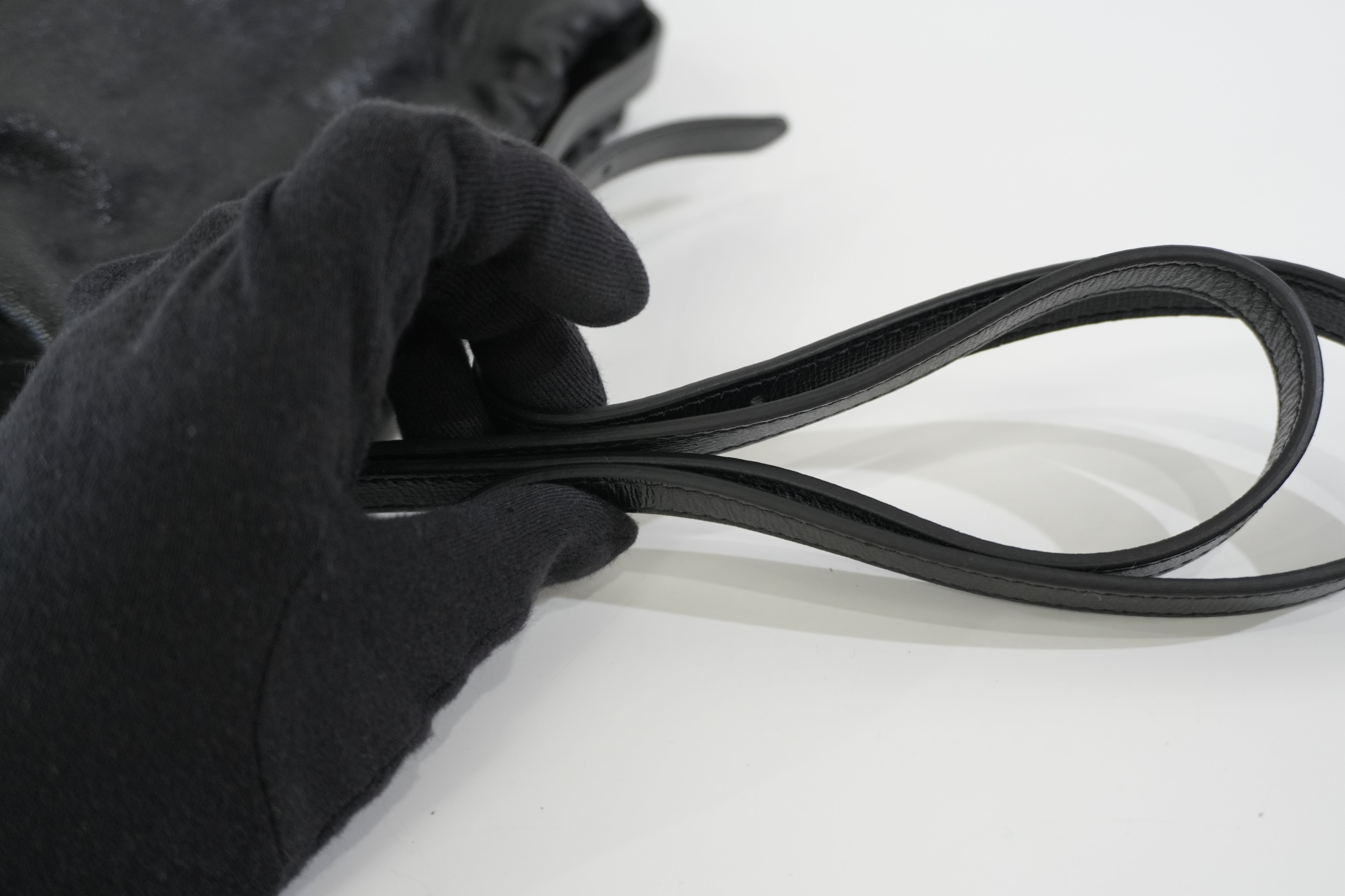 Pre-owned Gucci 1955 Horsebit Bucket Shoulder Bag Black