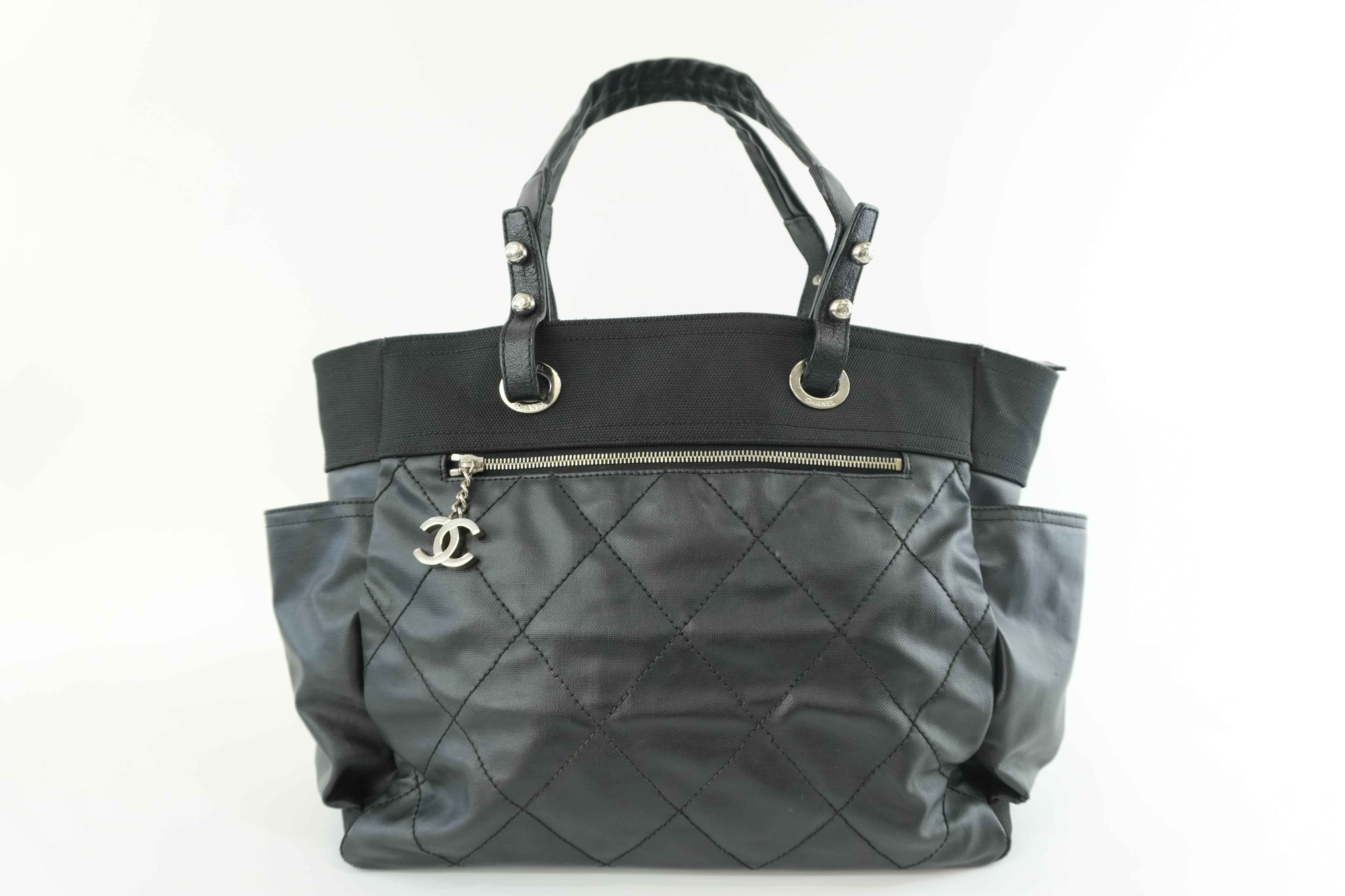 Chanel Paris Biatriz GM Tote Bag Black Used