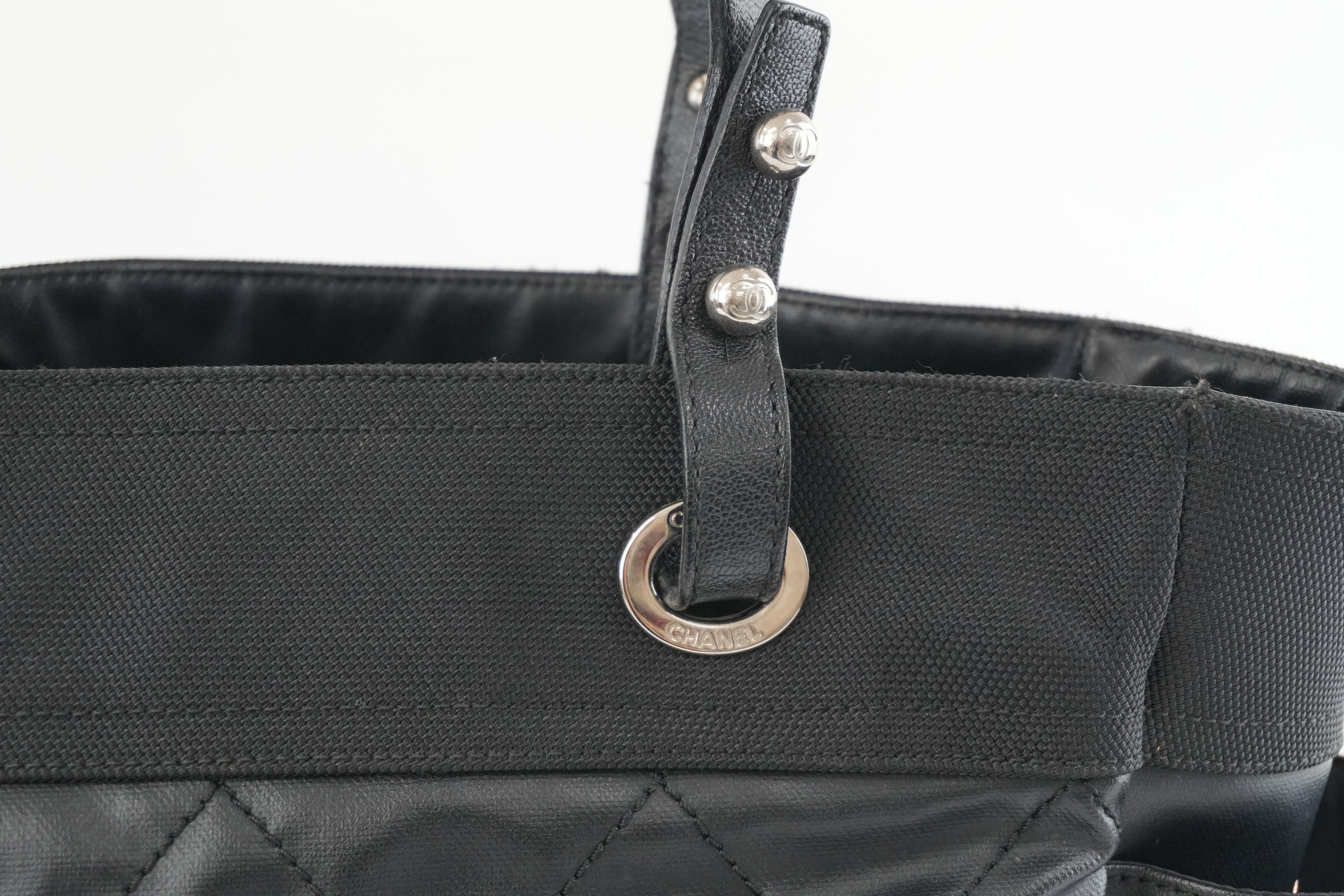 Chanel Paris Biatriz GM Tote Bag Black Used