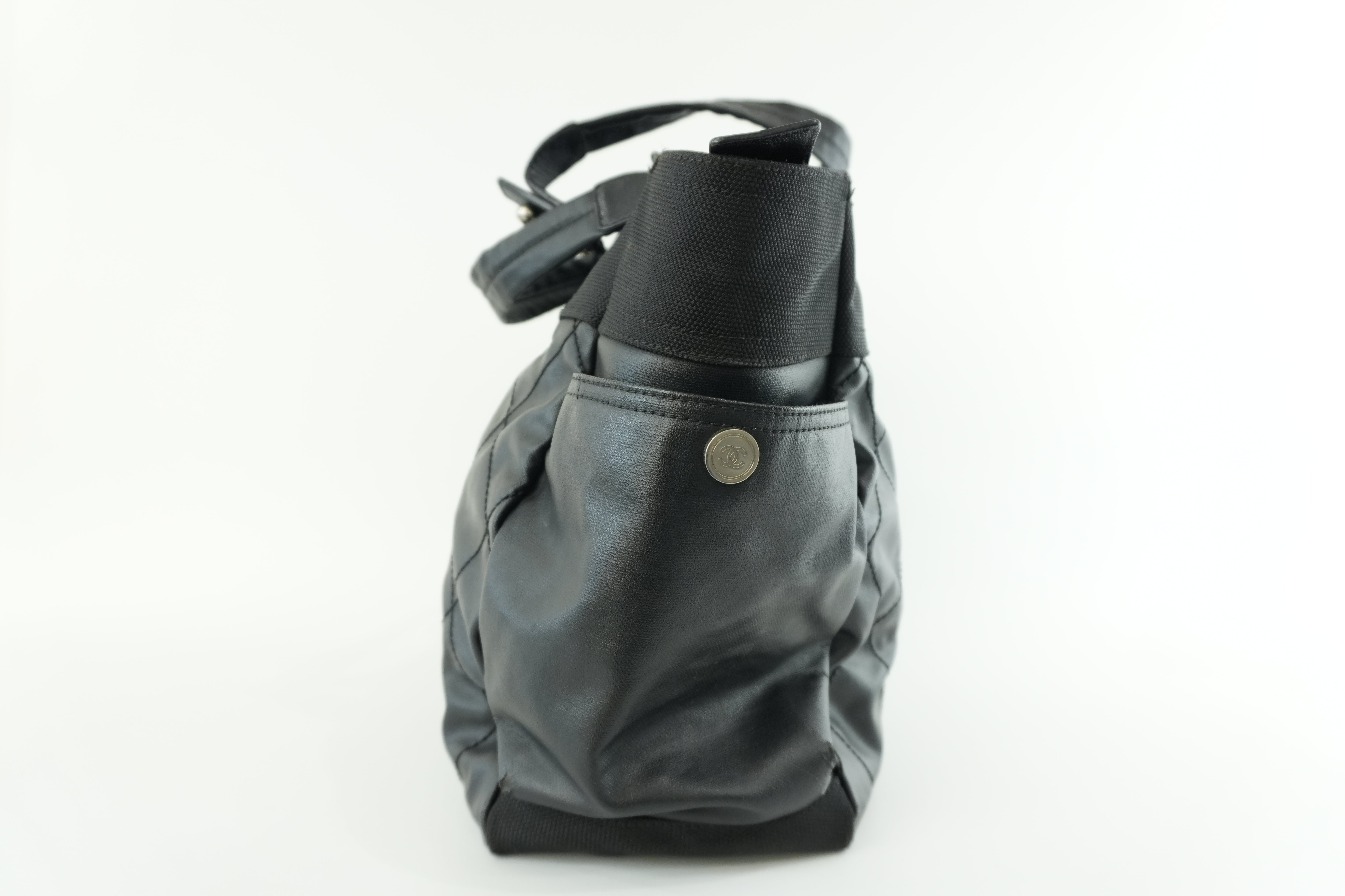 Chanel Paris Biatriz GM Tote Bag Black Used