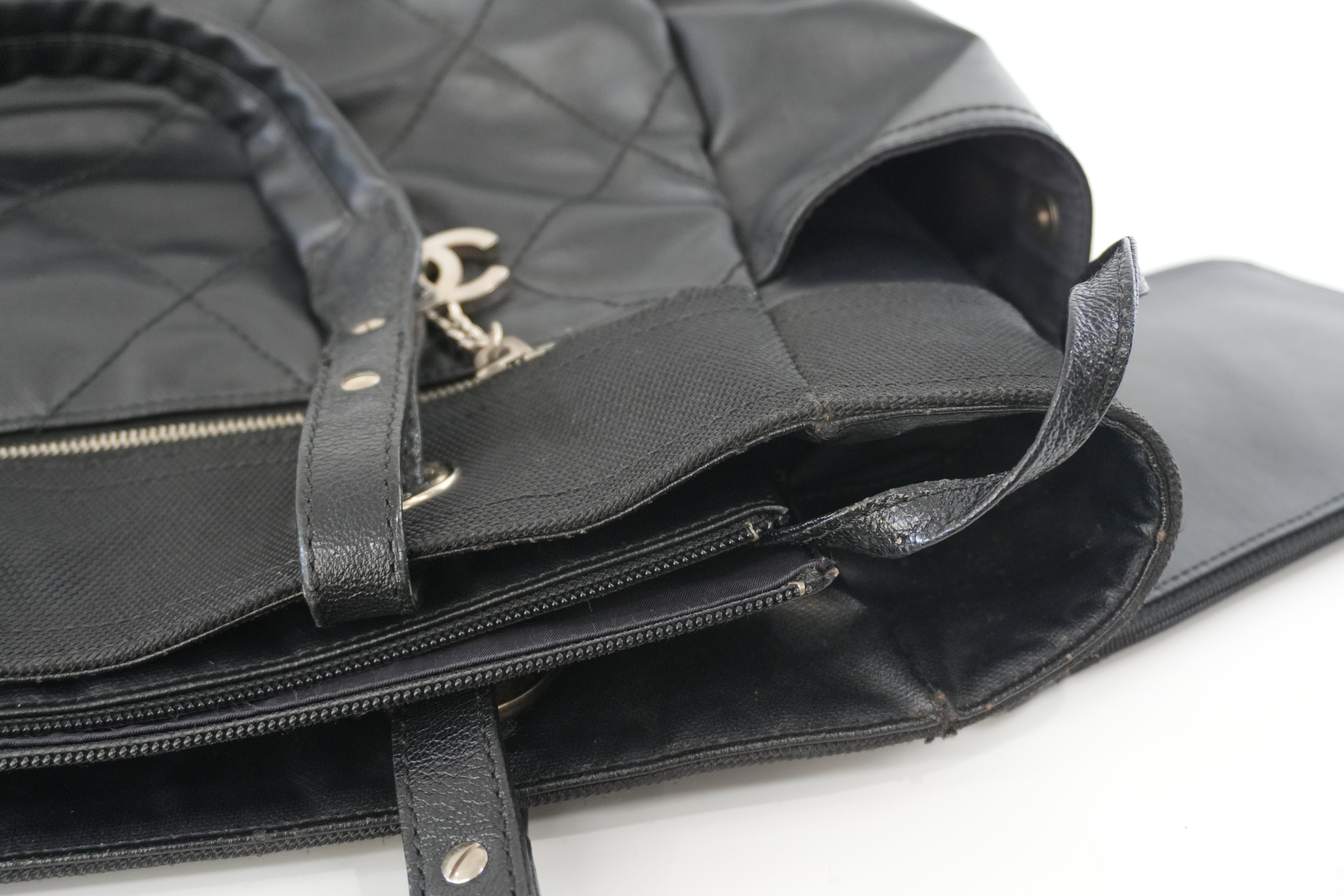 Chanel Paris Biatriz GM Tote Bag Black Used