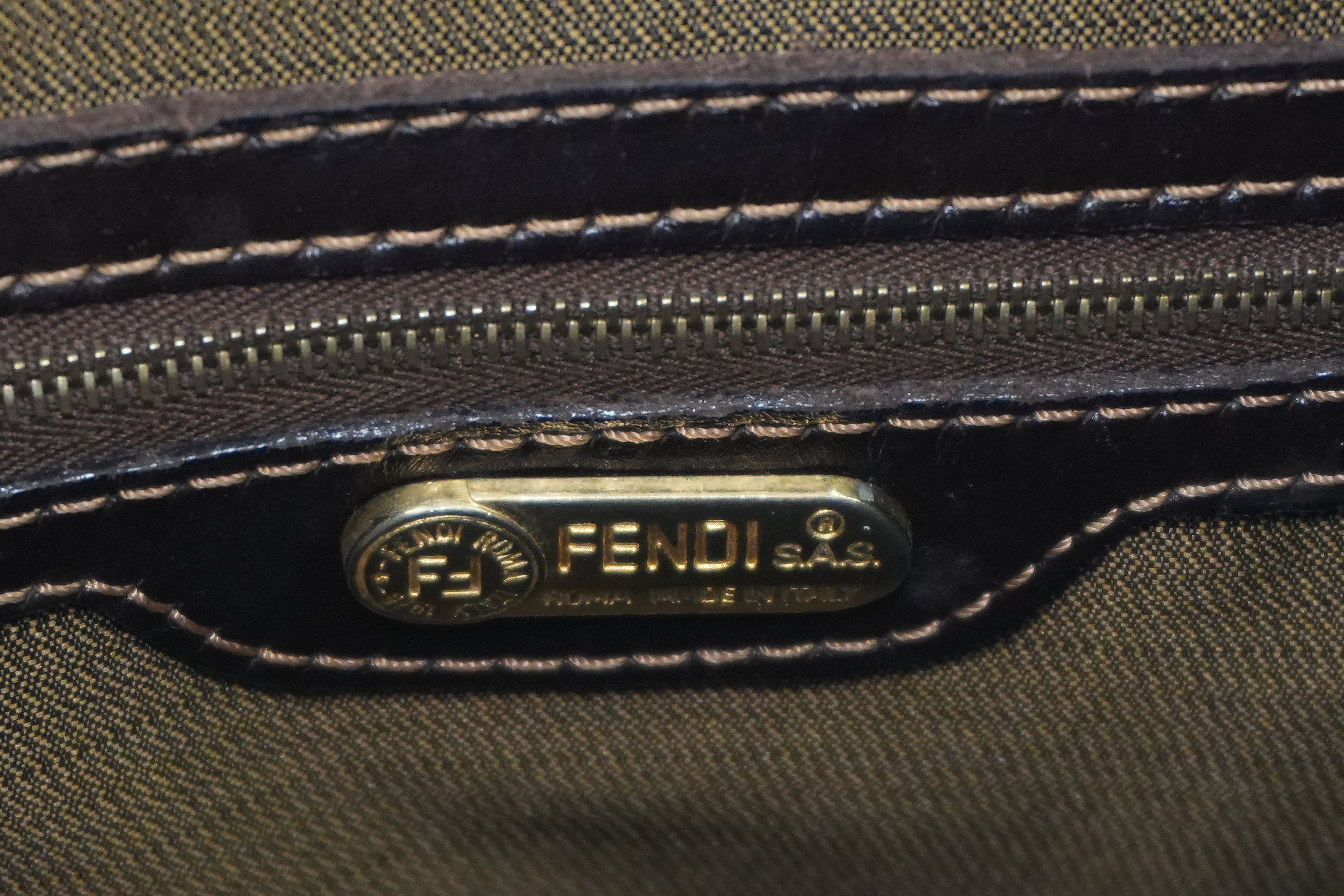 Pre-owned Fendi Zucca Handbag Brown