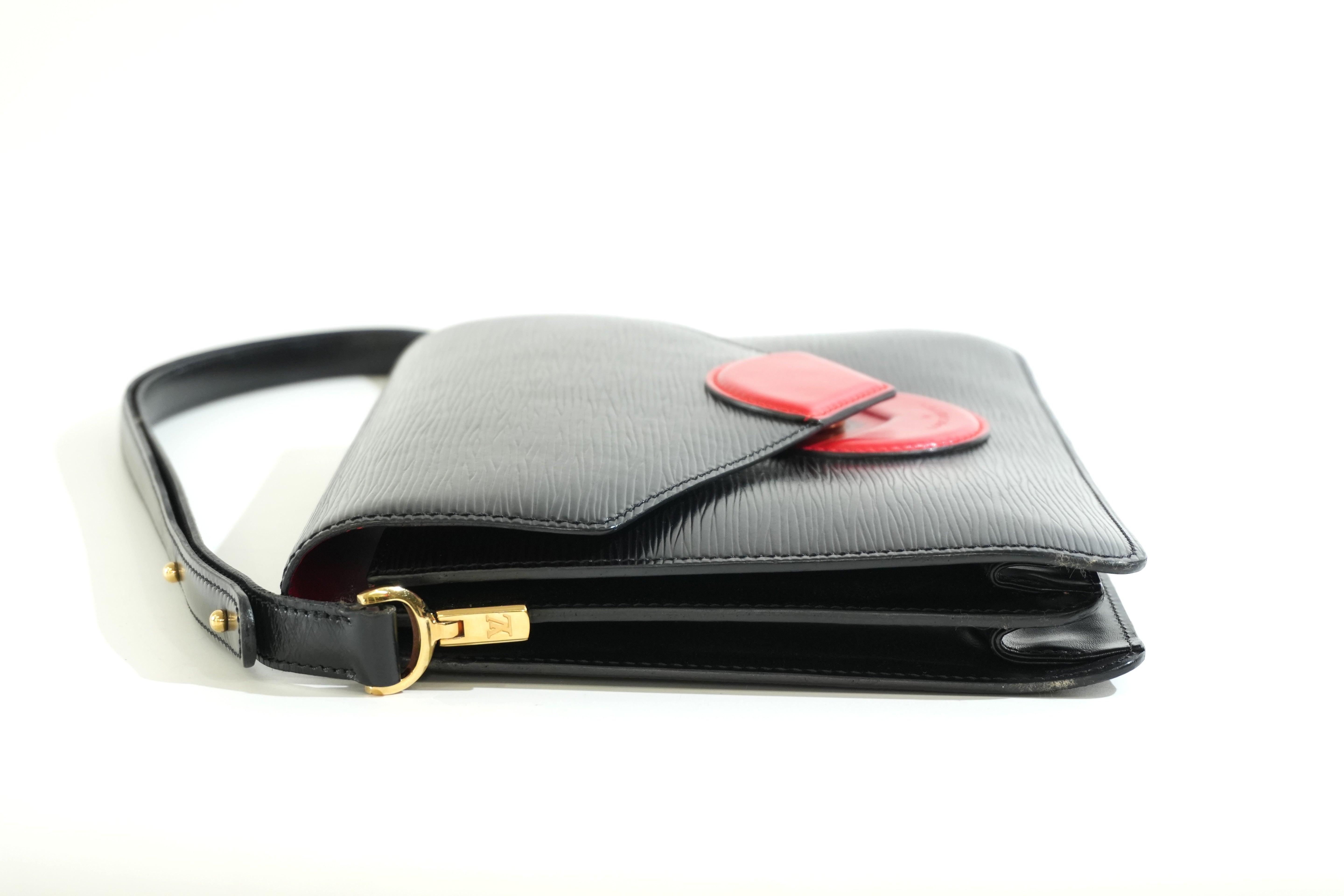 Pre-owned Louis Vuitton Epi Osh Envelope Crossbody Bag Black