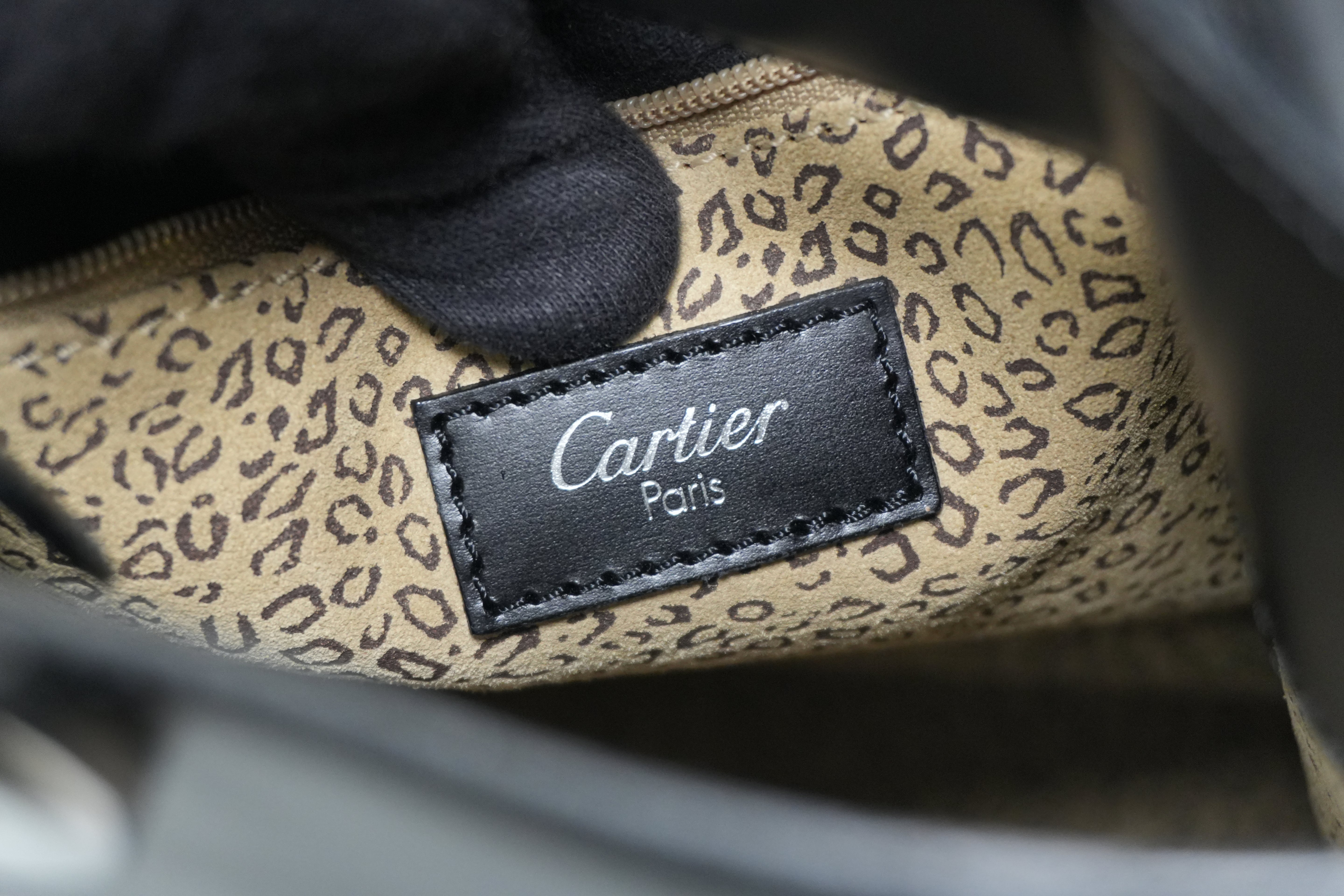 Pre-owned Cartier Panthere Shoulder Bag Black