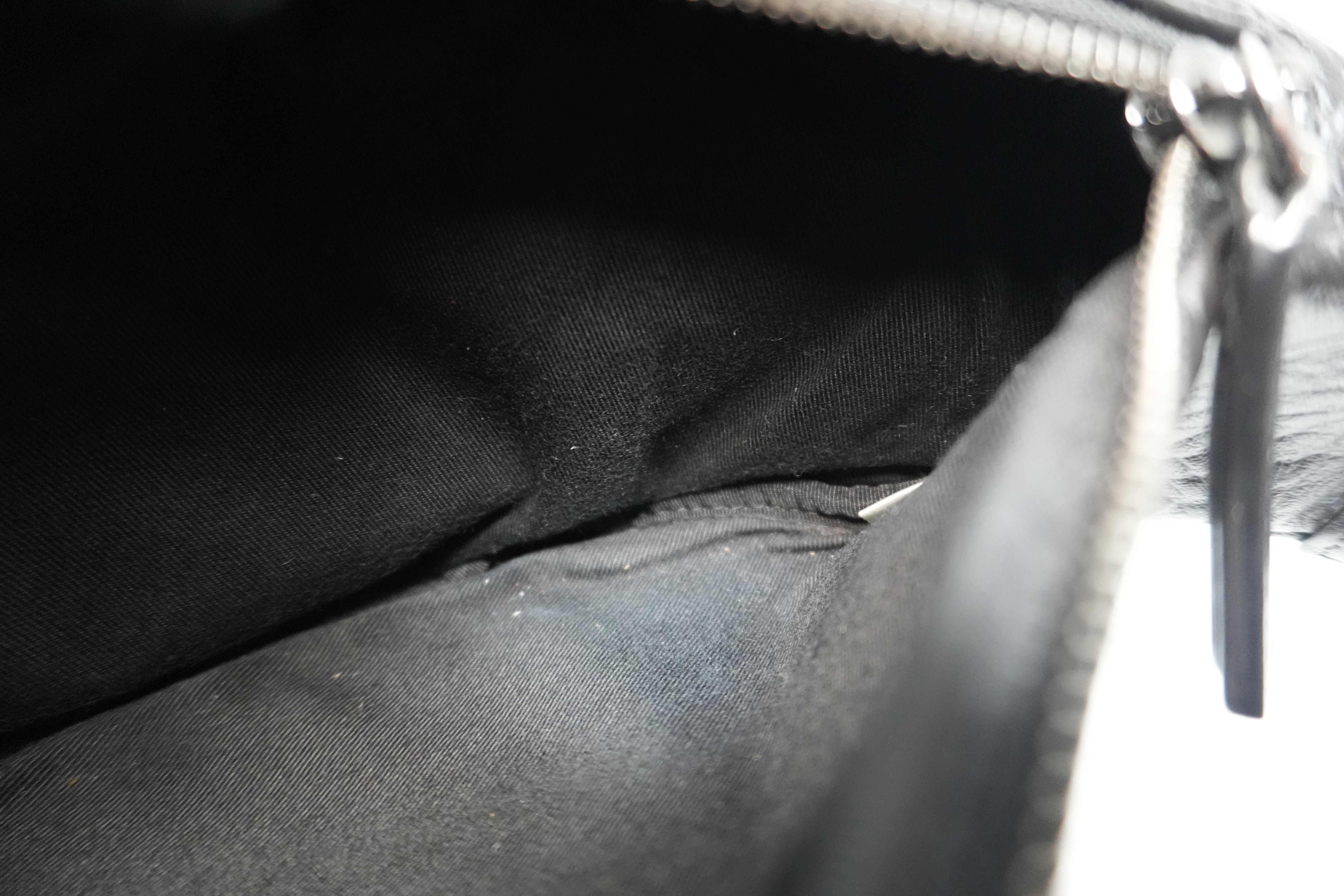 MCM Waist Bag Black Canvas Black Used