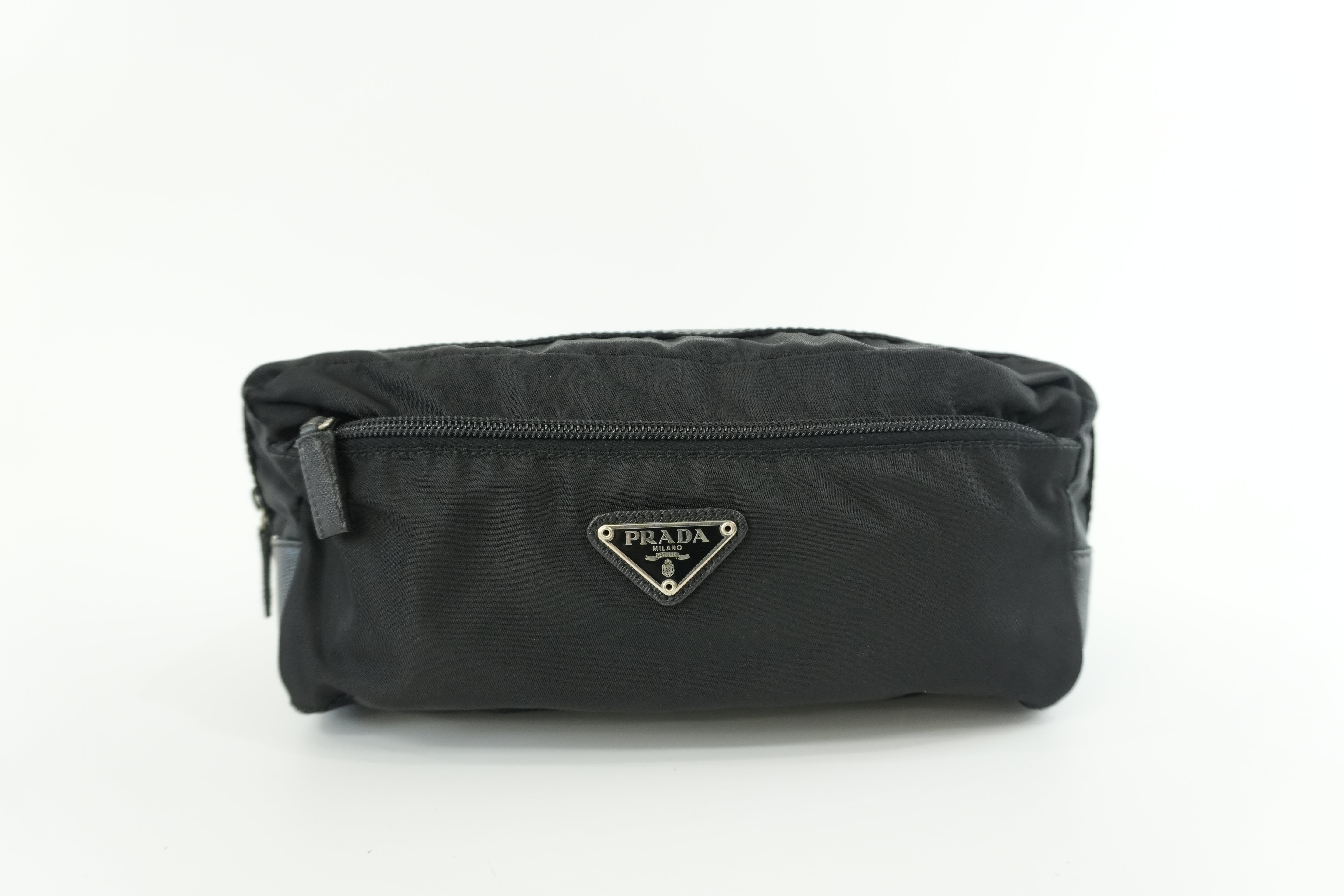 Pre-owned Prada Clutch Bag Nylon Black