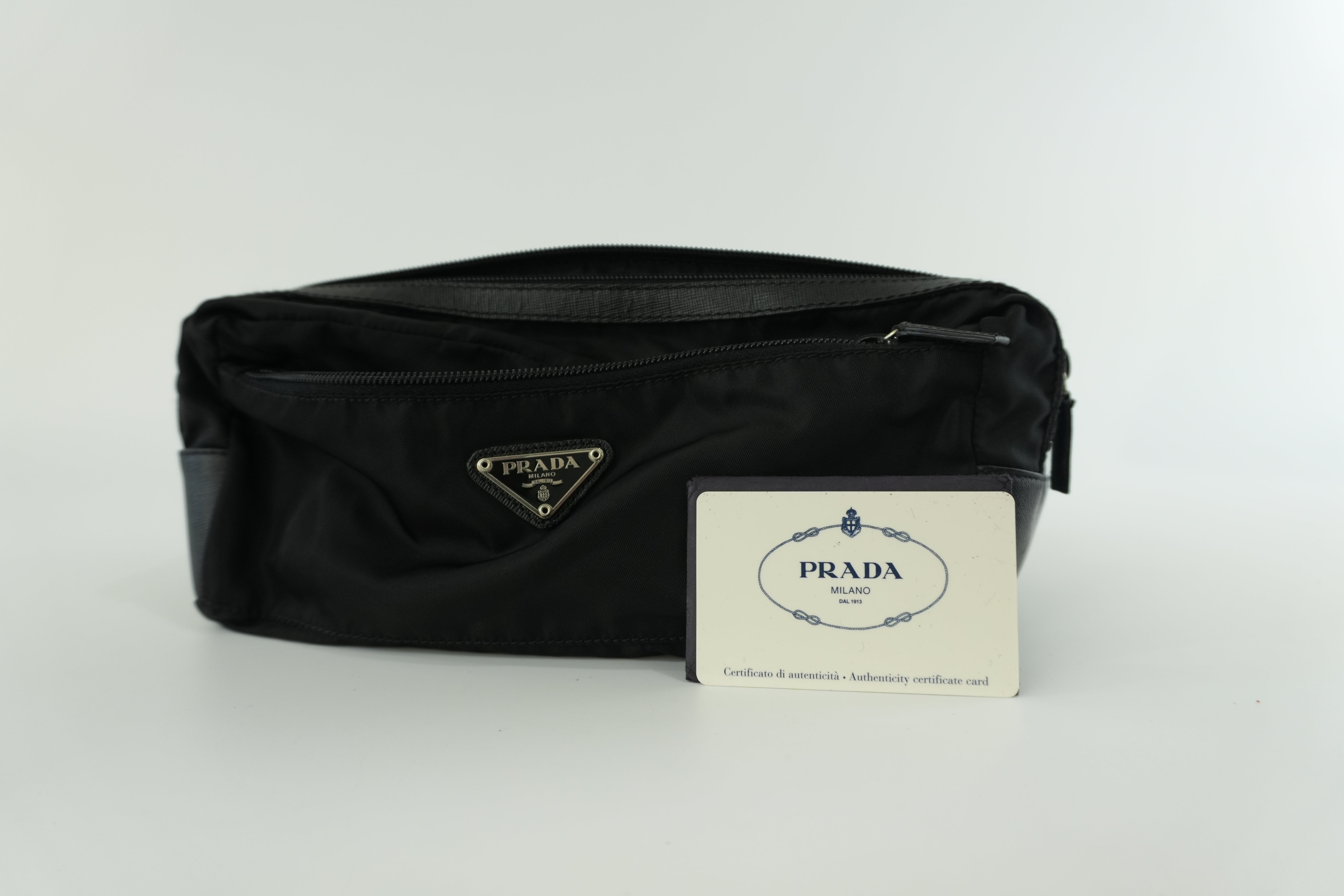 Pre-owned Prada Clutch Bag Nylon Black