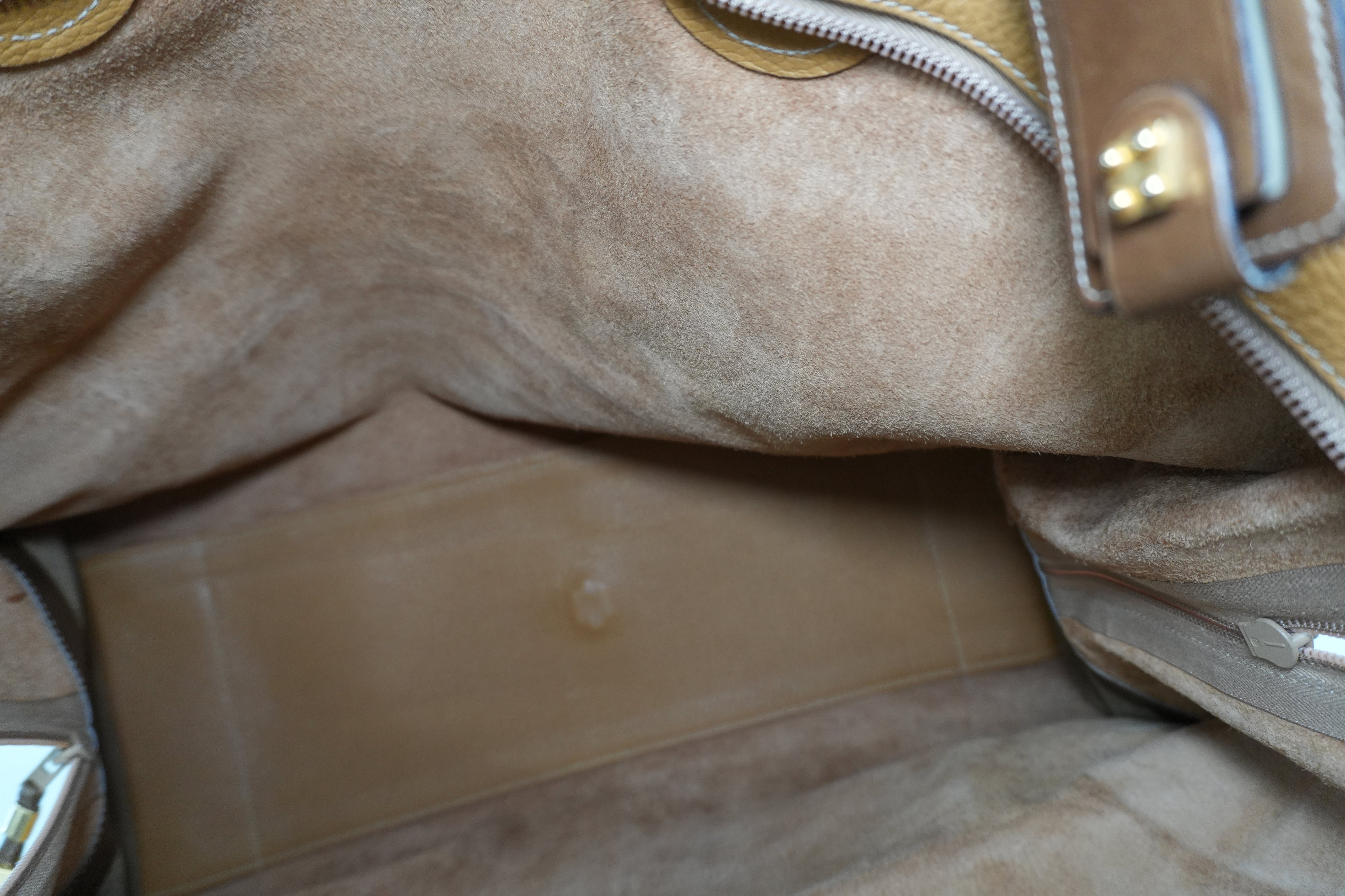 Pre-owned Loewe Amazona 50 Anagram Boston Travel Bag Beige