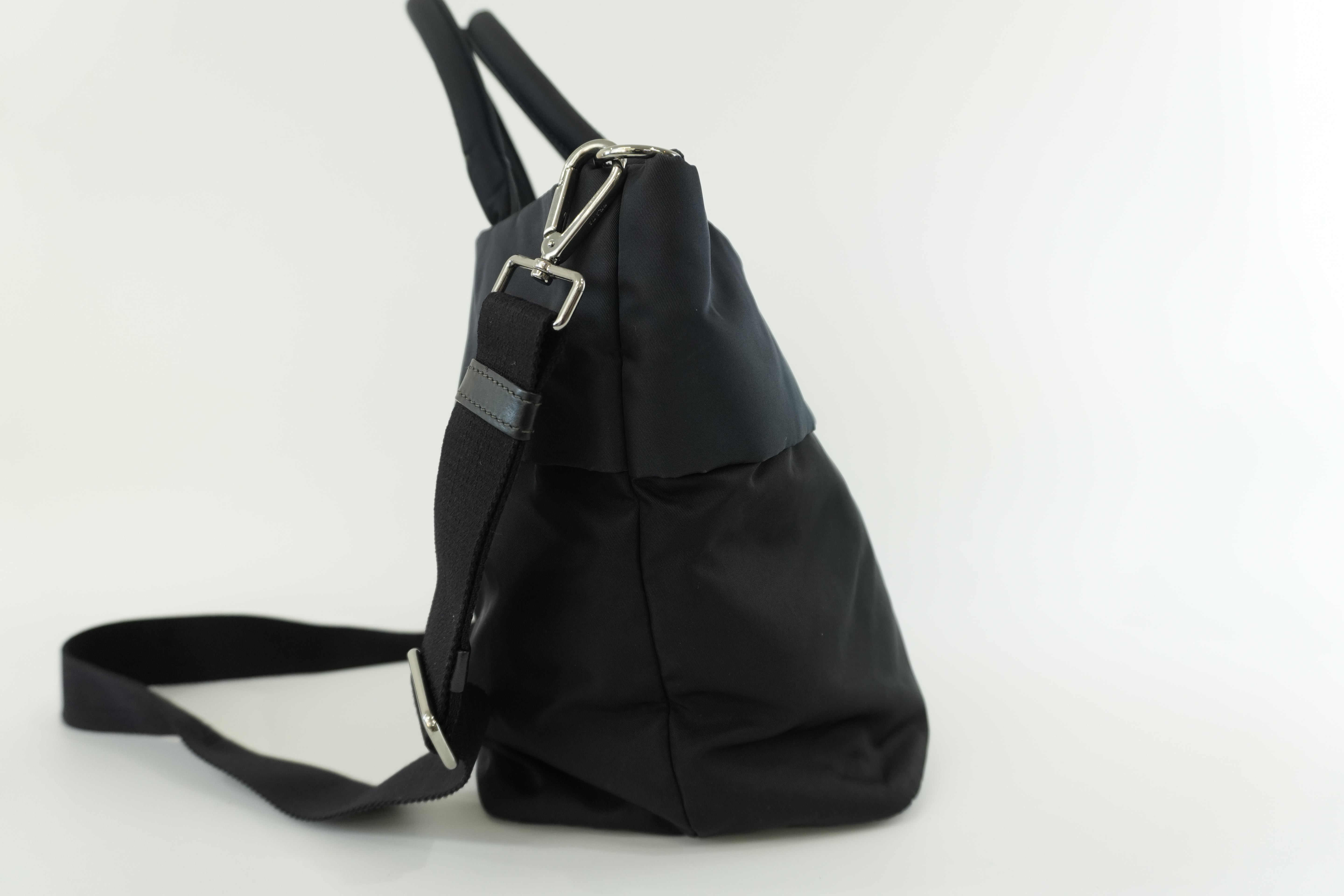 Prada Two Way Shoulder Bag Nylon Black and Blue Used