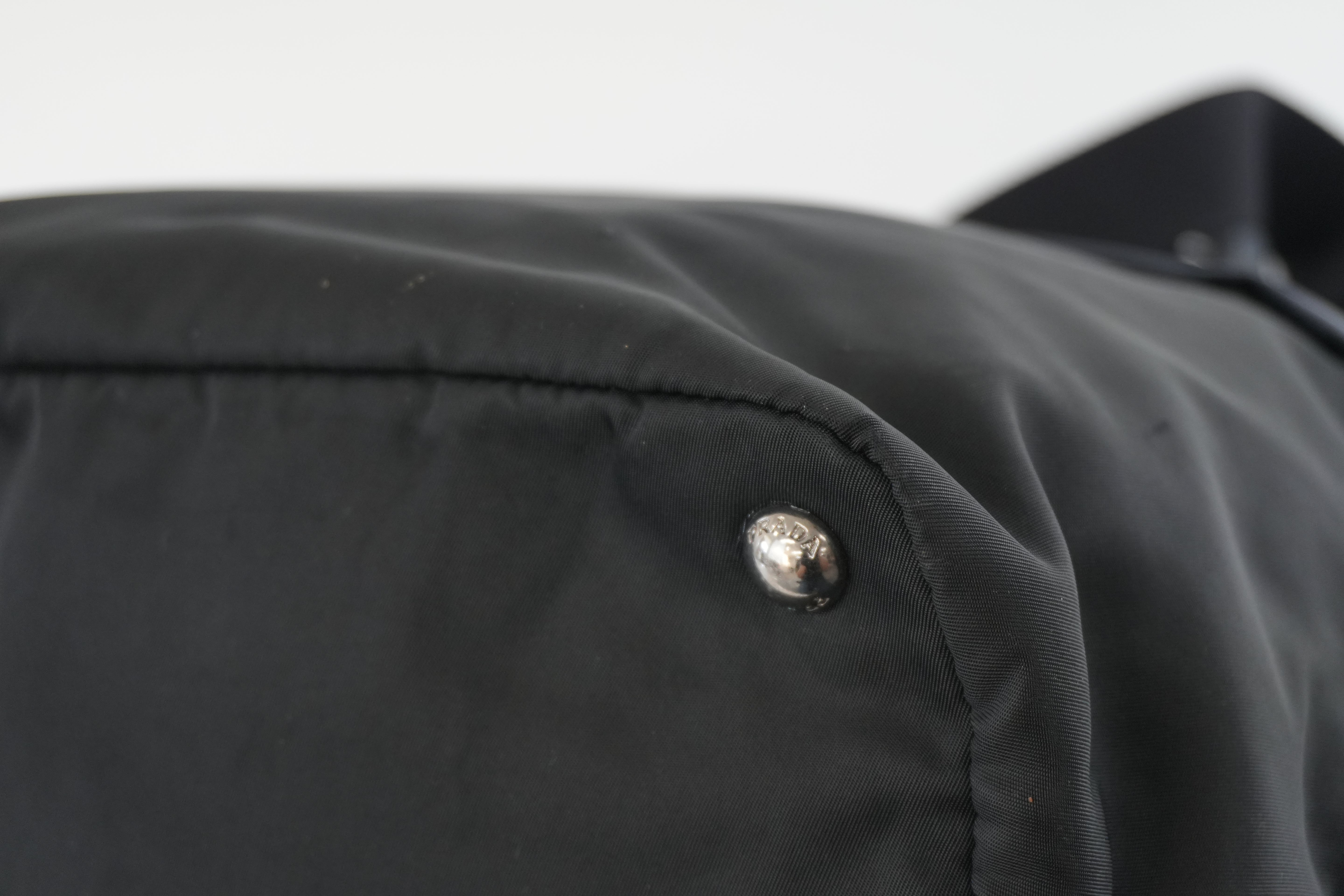 Prada Two Way Shoulder Bag Nylon Black and Blue Used