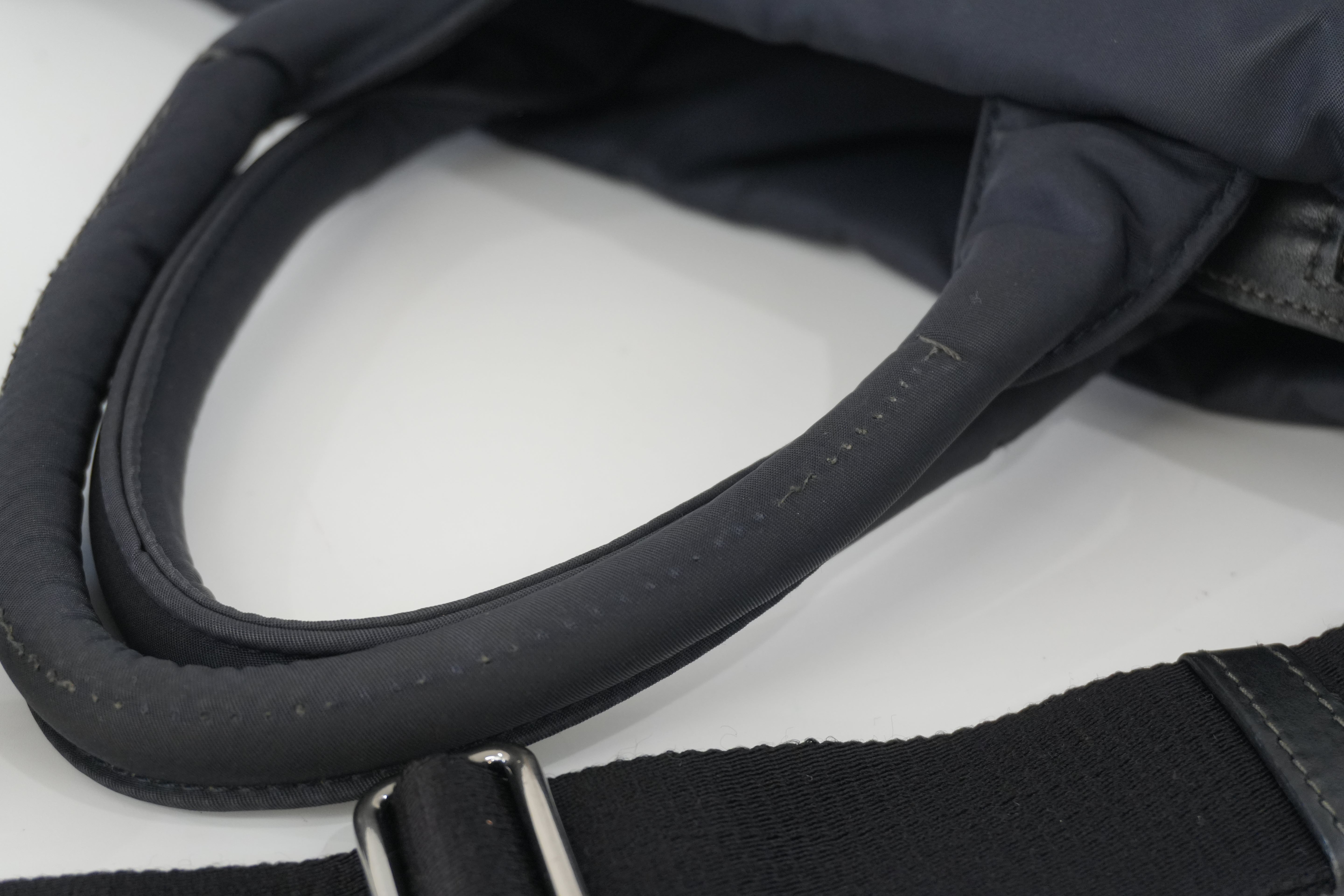 Prada Two Way Shoulder Bag Nylon Black and Blue Used