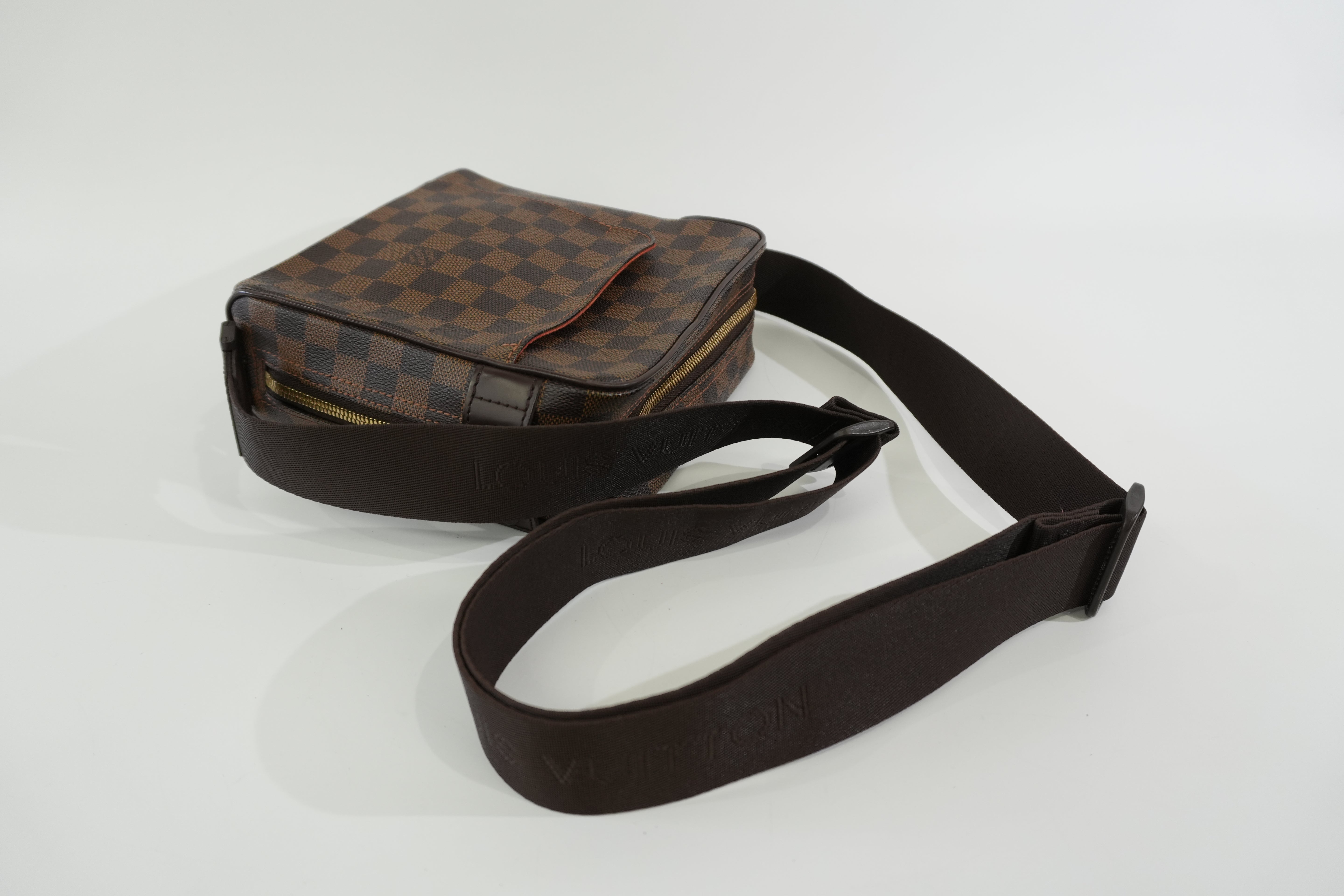 Pre-owned Louis Vuitton Damier Ebene Olav PM Crossbody Bag