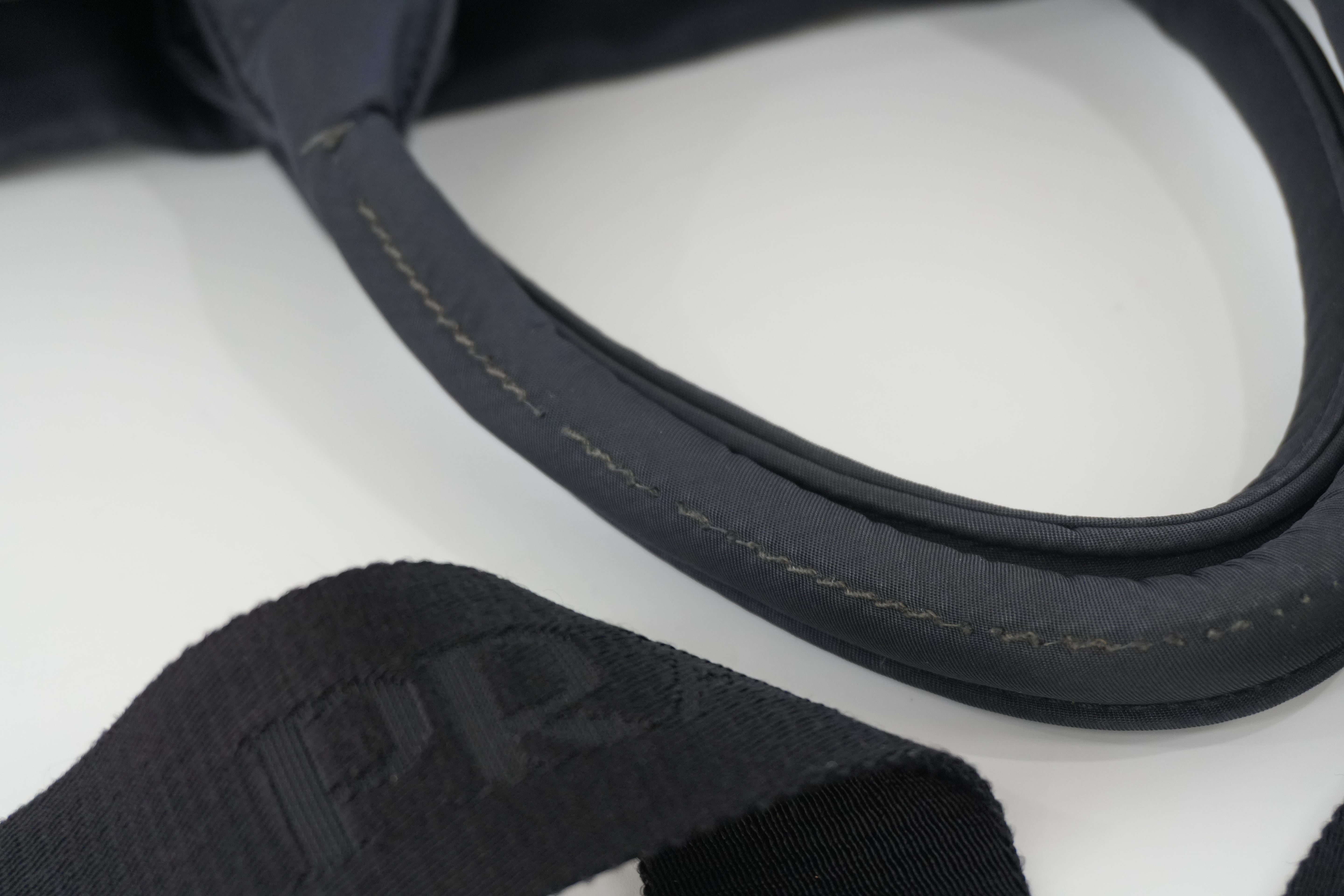 Prada Two Way Shoulder Bag Nylon Black and Blue Used